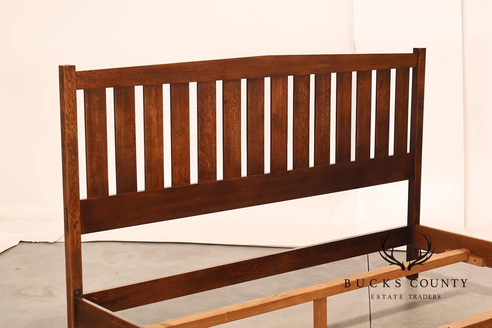 Stickley Mission Collection King Size Oak Slat Bed
