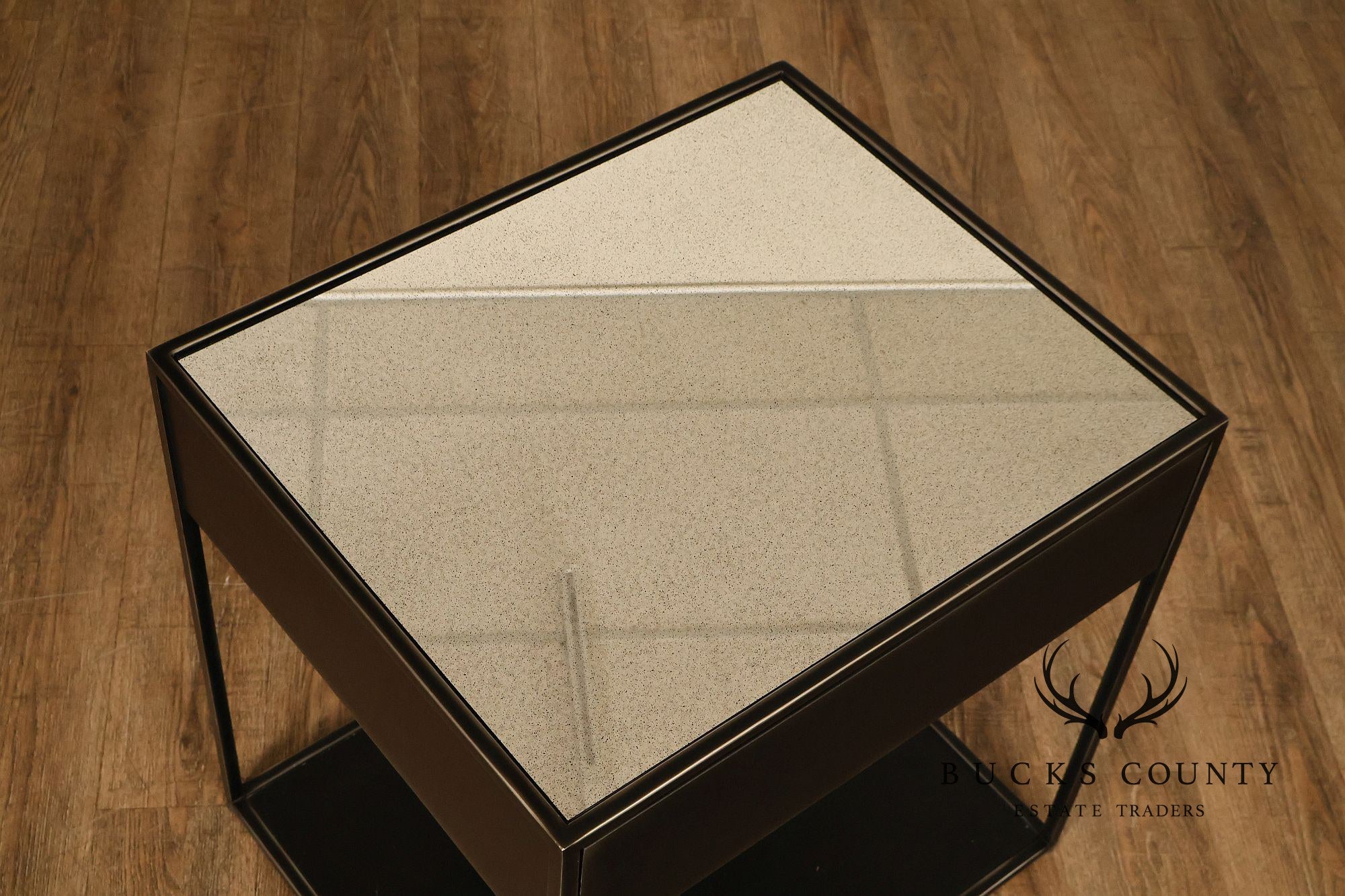 Restoration Hardware Pair Of Gramercy Mirrored End Tables