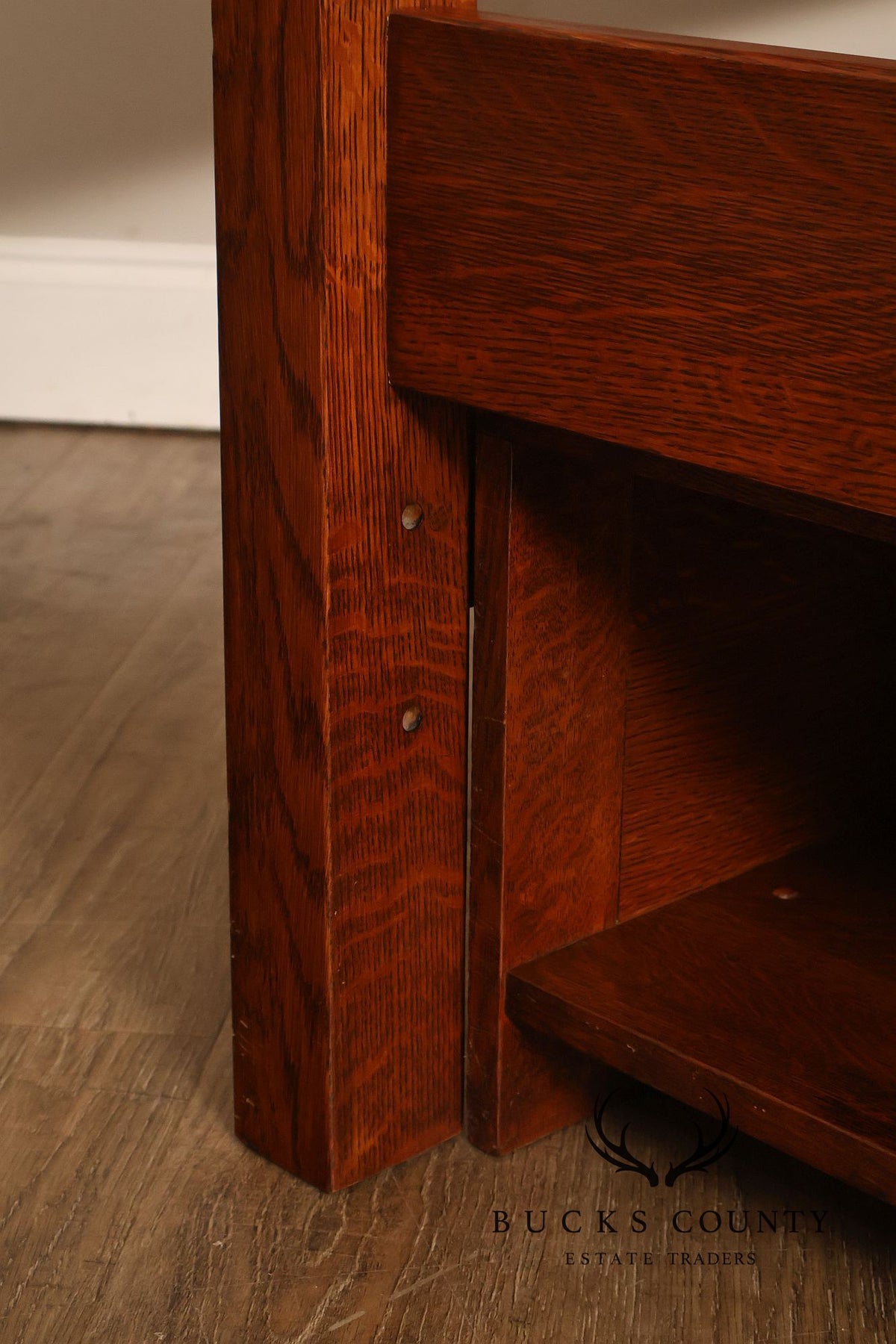 Stickley Antiquities Collection Mission Oak Twin Storage Bed