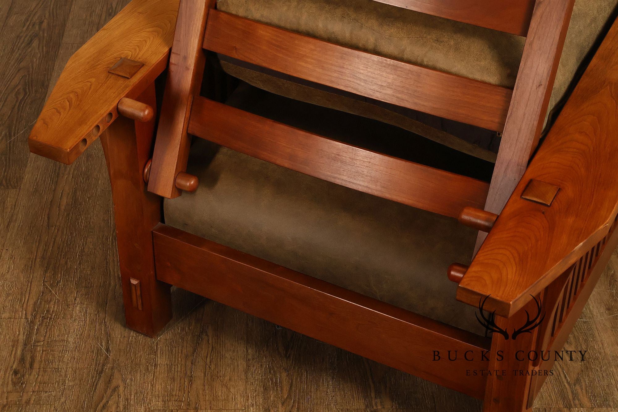 Stickley Mission Collection Cherry Spindle Morris Lounge Chair