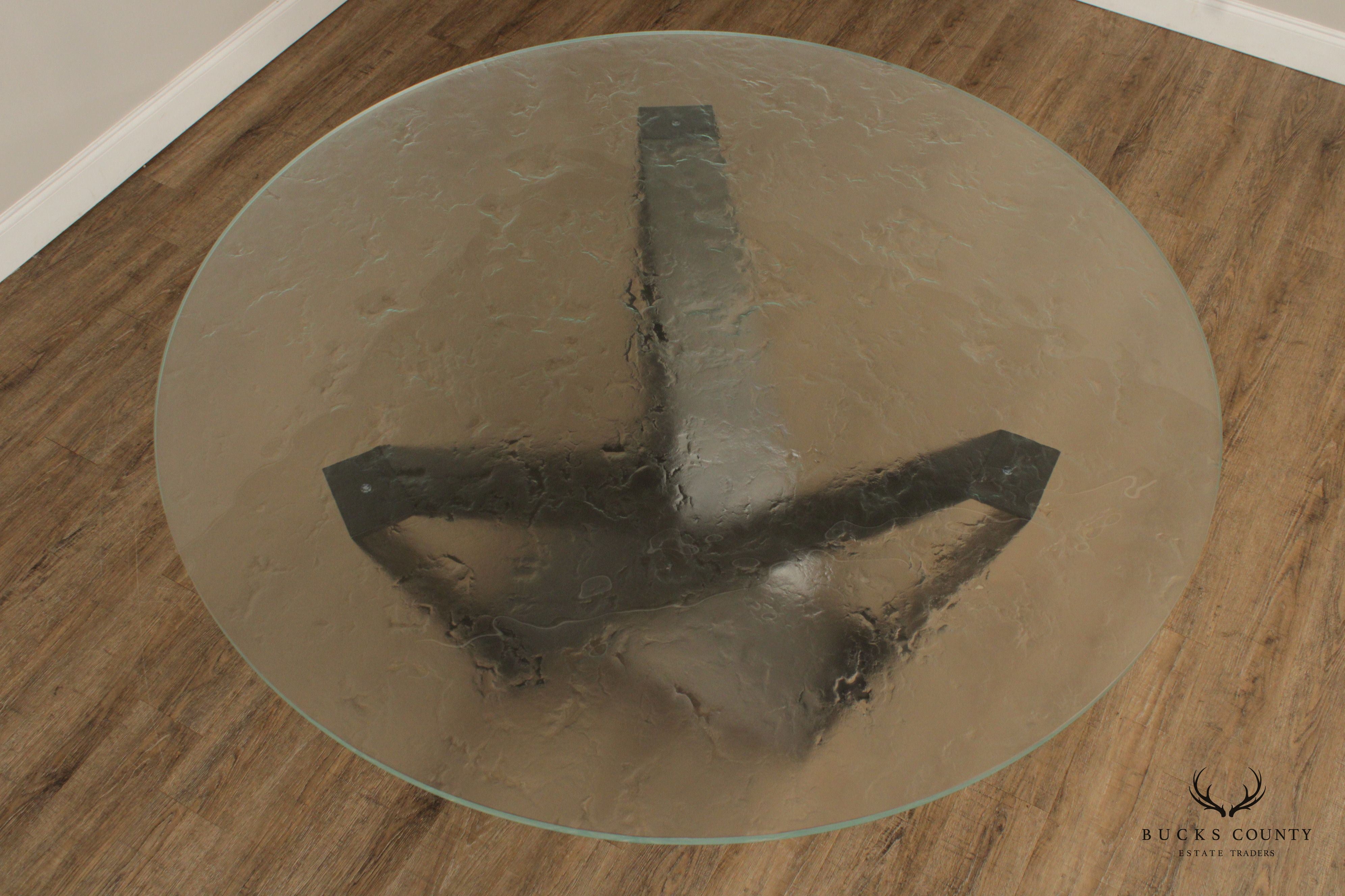 Cattelan Italia 'Skorpio' Round Glass Top Dining Table