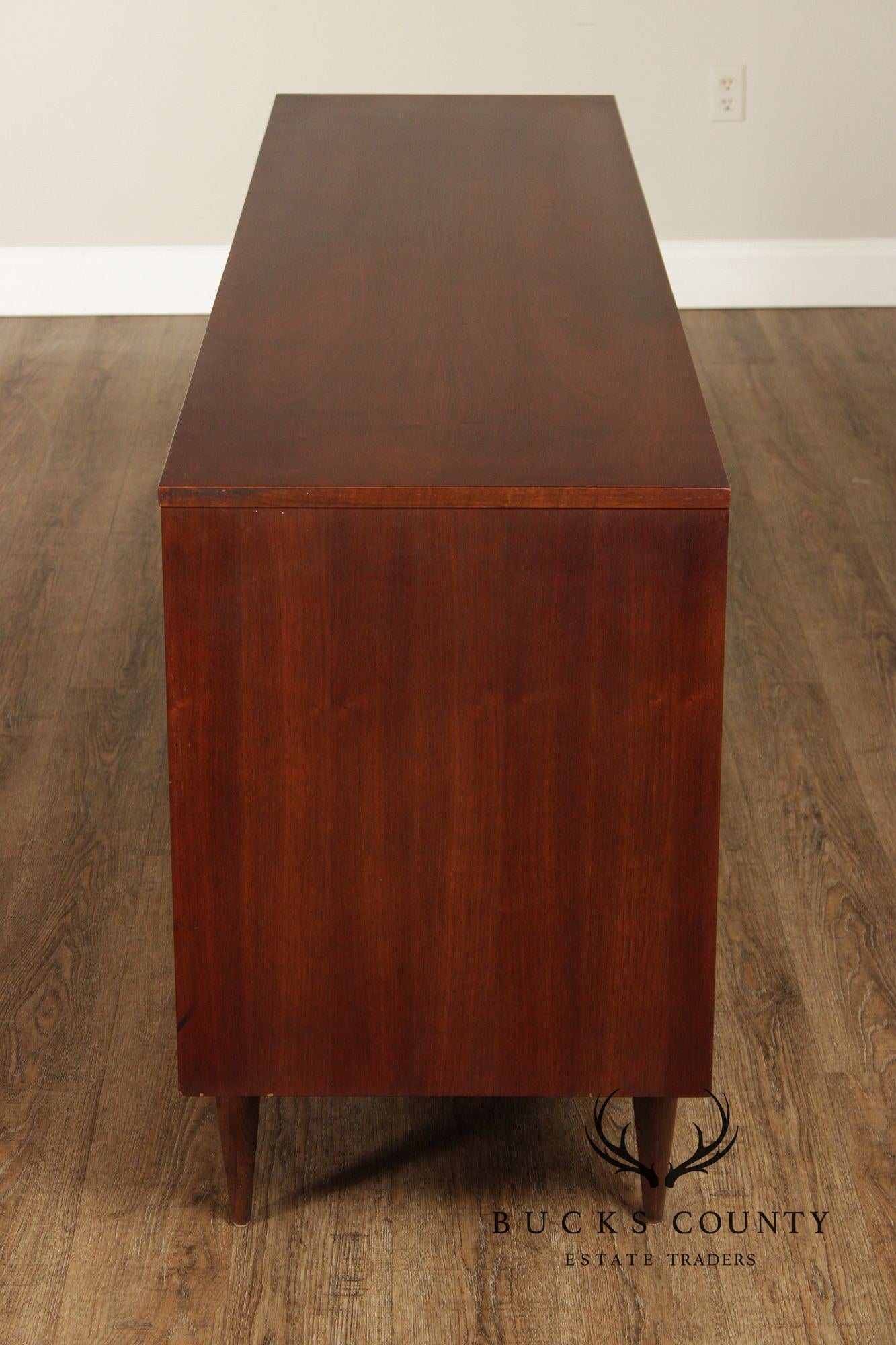 Basic Witz Mid Century Modern Walnut Triple Chest