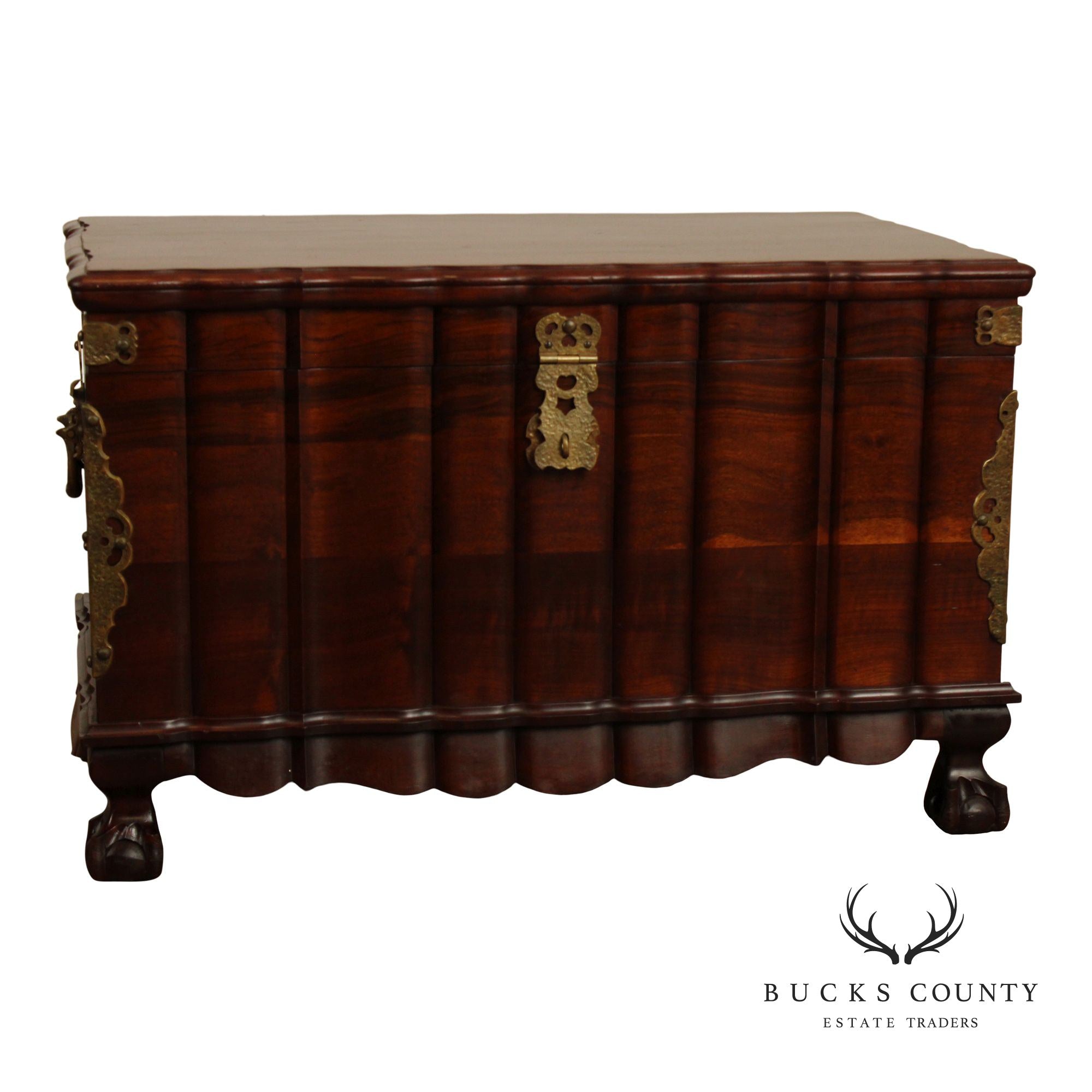 Colonial Style Hardwood And Cedar Trousseau Chest