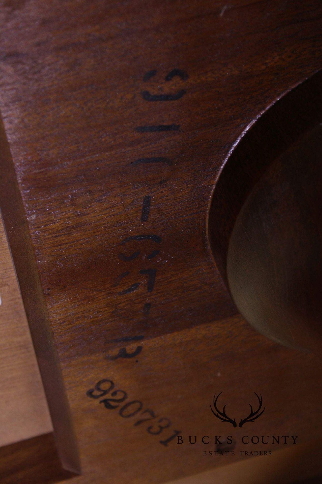 Georgian Style Mahogany Double Pedestal Glass Top Dining Table