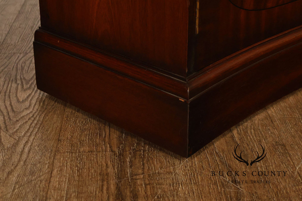 Bevan Funnell Reprodux English Georgian Style Inlaid Mahogany Breakfront