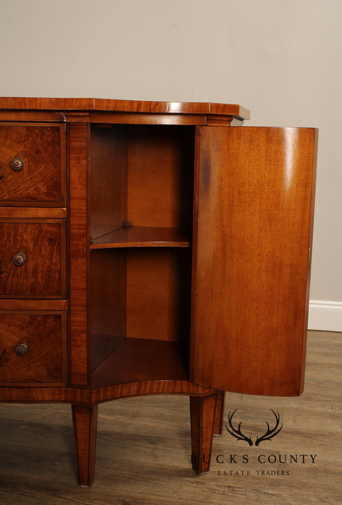 Italian Neoclassical Style Marquetry Inlaid Sideboard Server