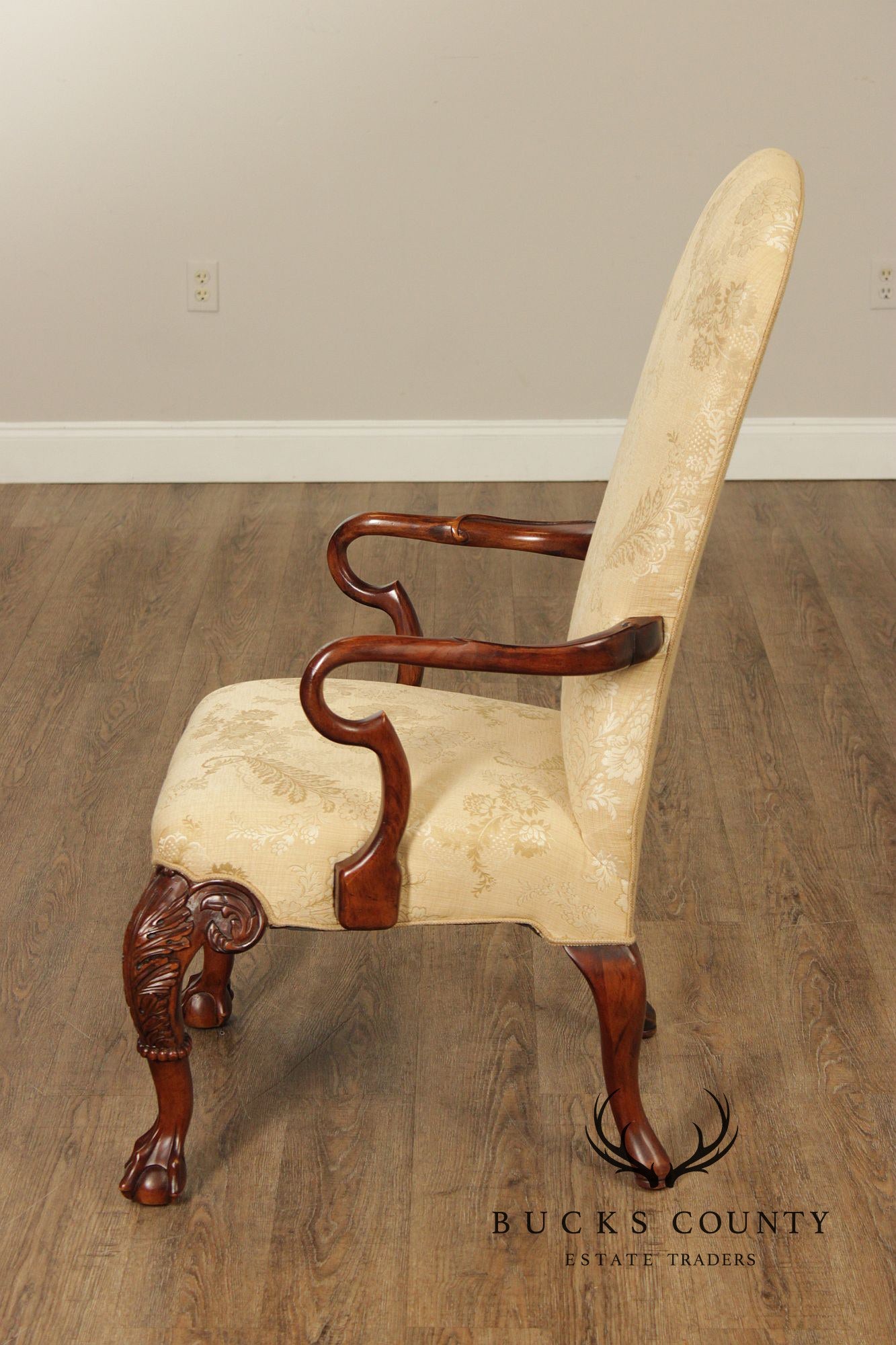 Century Furniture Georgian Style Pair of Mahogany Armchairs