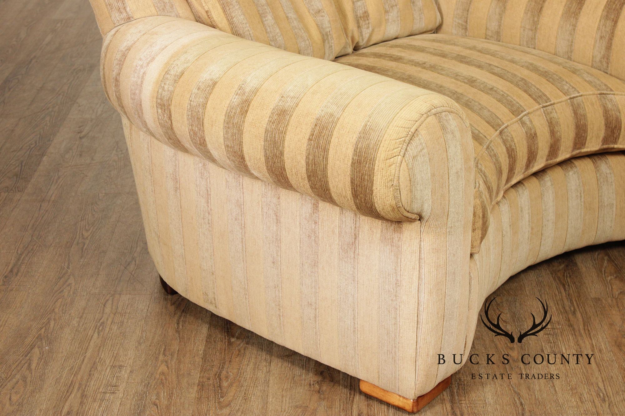 Lee Industries Custom Upholstered Large Striped Armchair