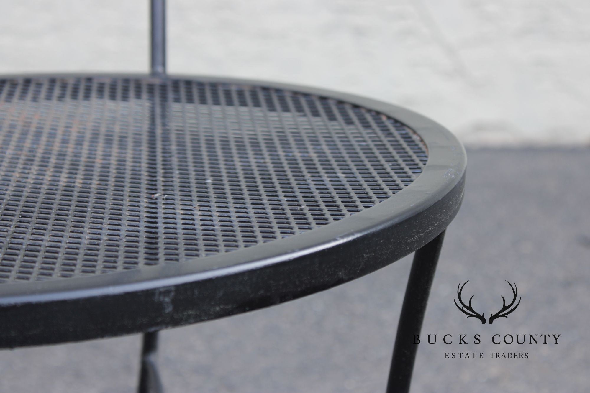 Vintage Pair of Wrought Iron Outdoor Patio Side Chairs