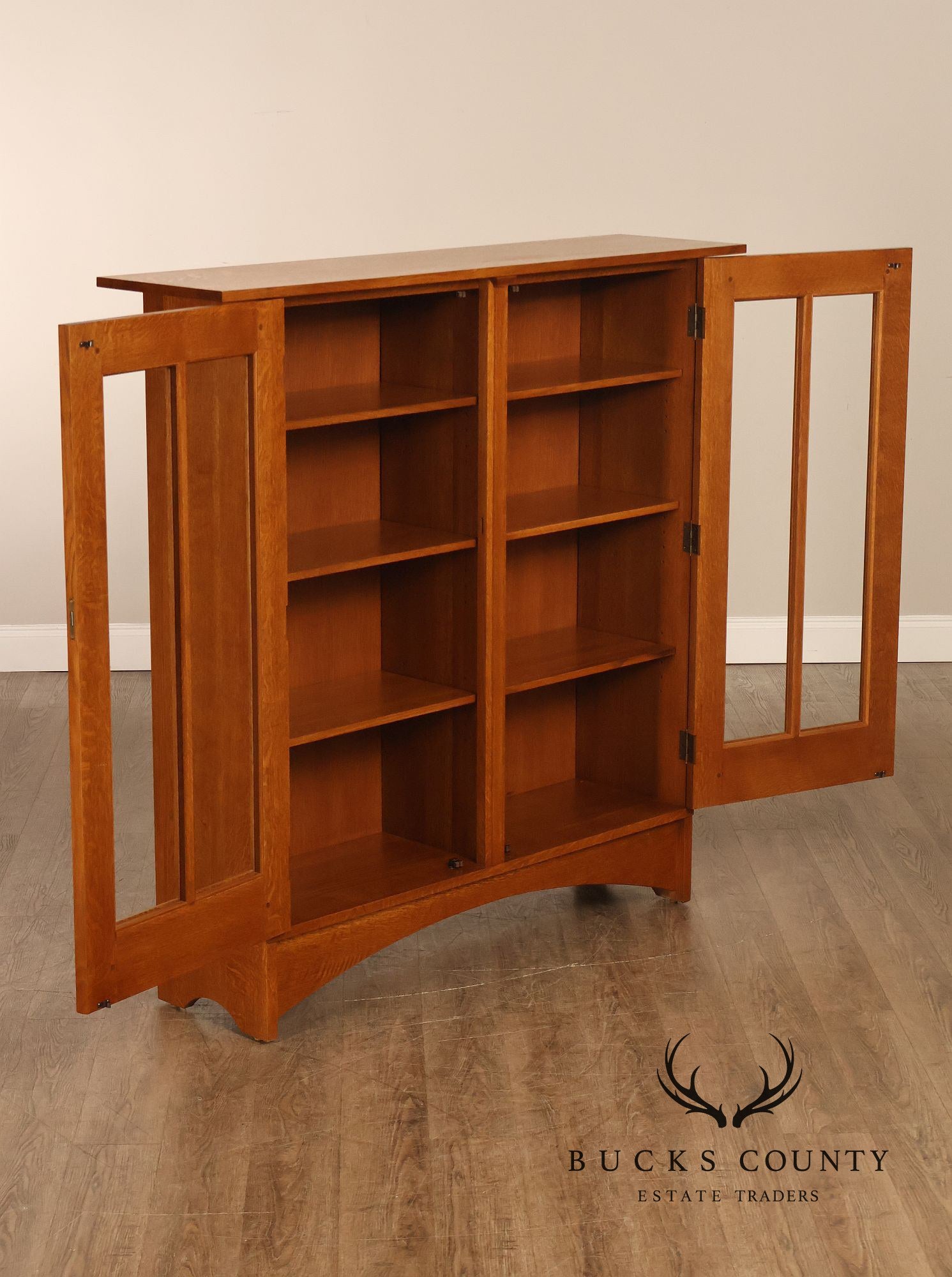 Stickley Harvey Ellis Mission Oak Inlay Bookcase