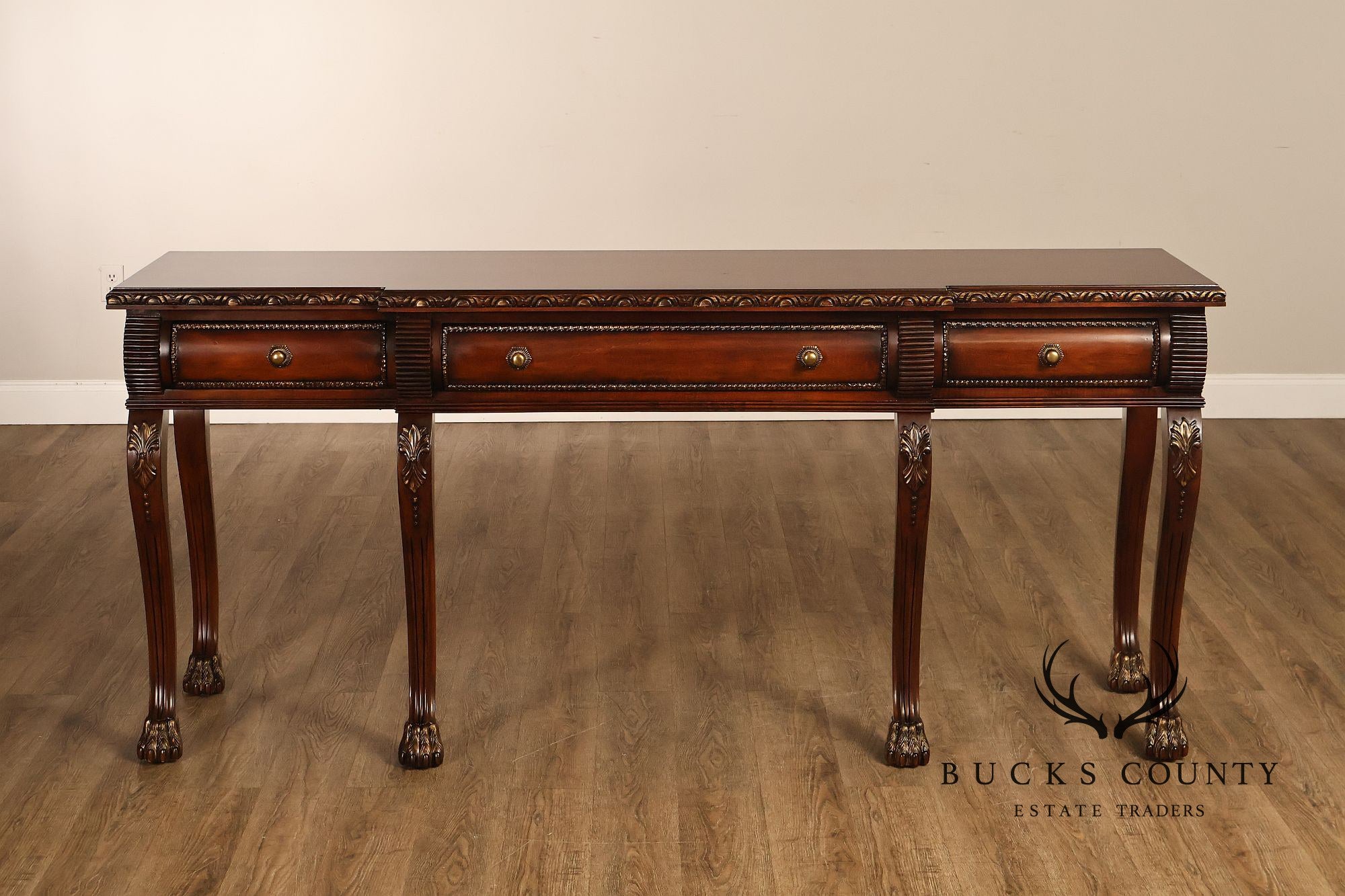 Century Furniture Georgian Style Mahogany Console Sideboard