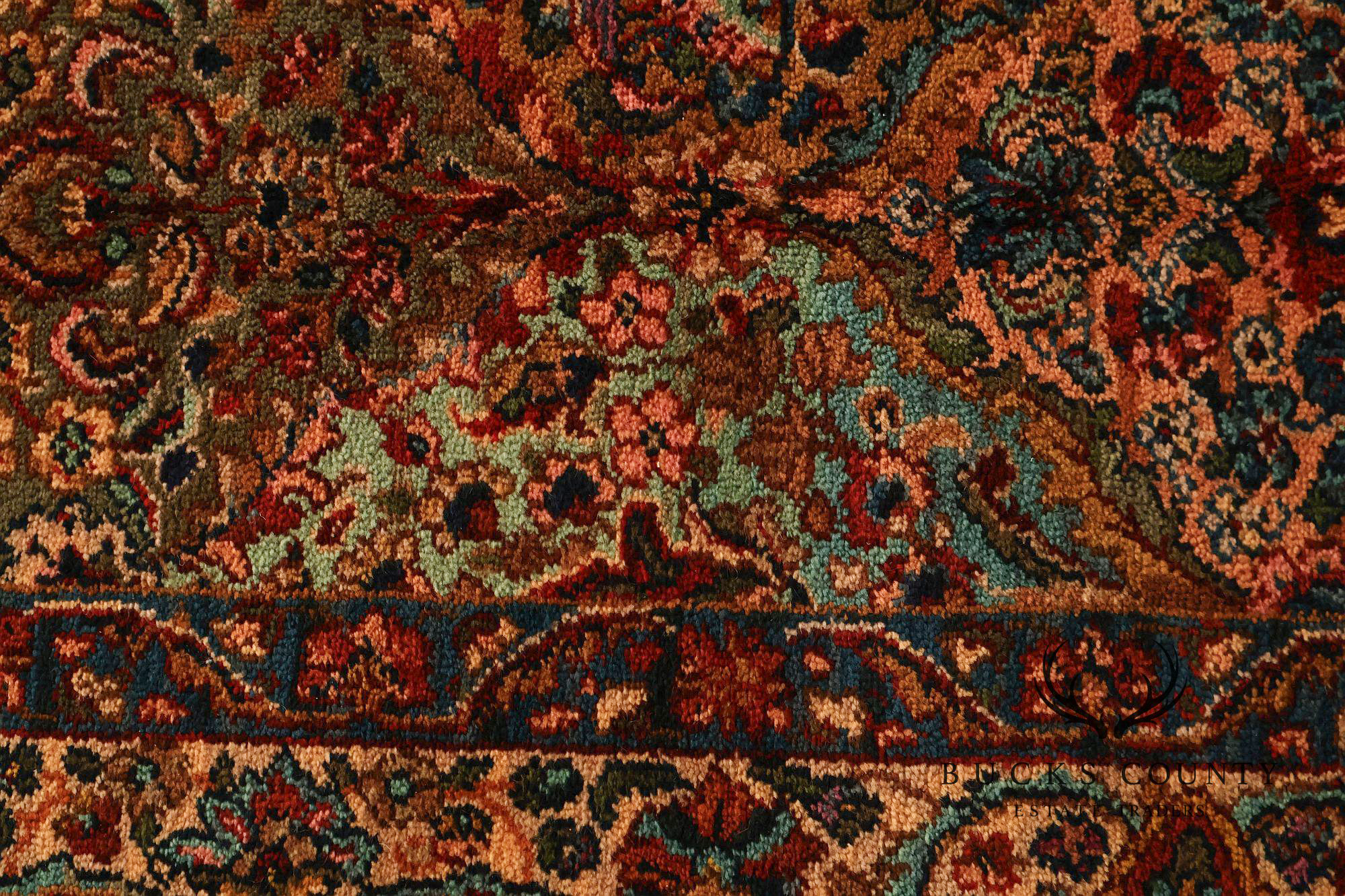 Karastan 8’ 8” X 12’ Multicolor Panel Kirman Wool Area Rug