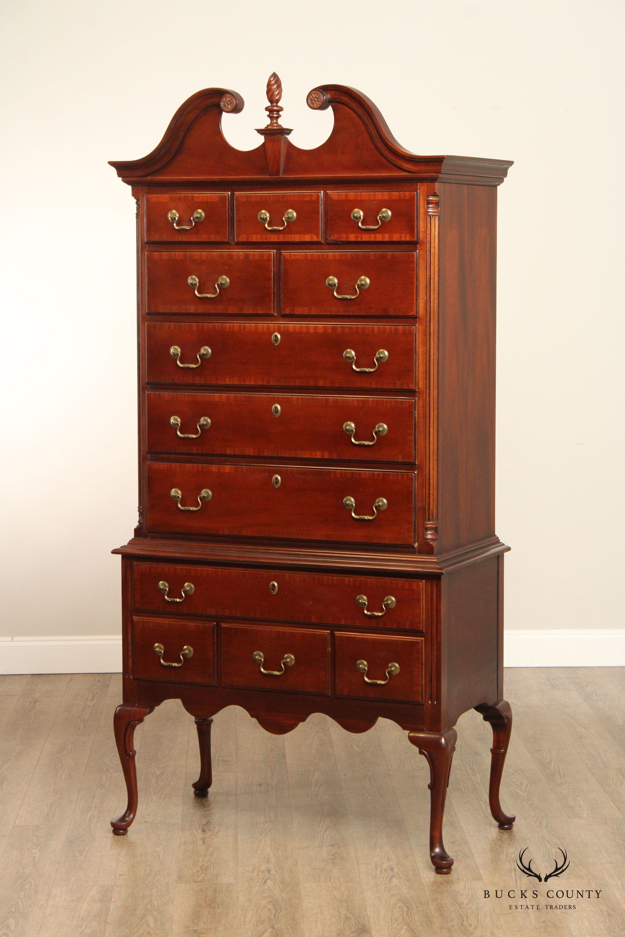 Lexington Queen Anne Style Mahogany Highboy