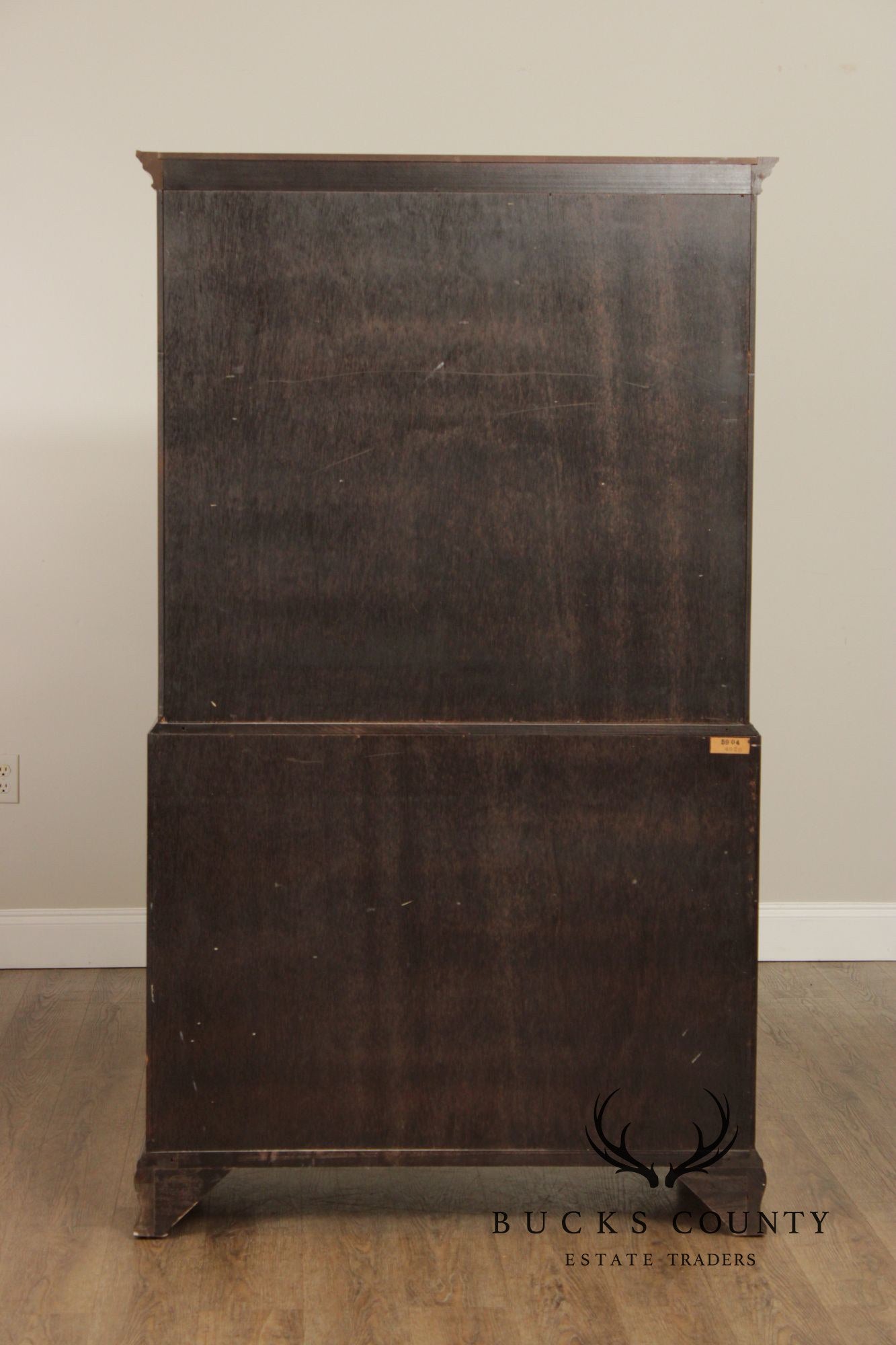 Baker Chippendale Style Mahogany Chest On Chest Highboy