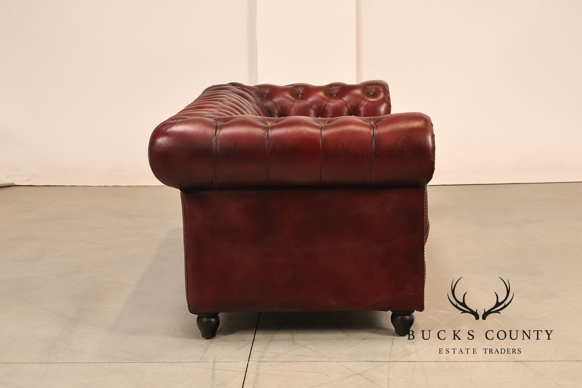 Chesterfield Style Oxford Red Leather Sofa