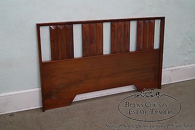 Mid Century Modern Walnut Diamond Shape Full or Queen Size Headboard