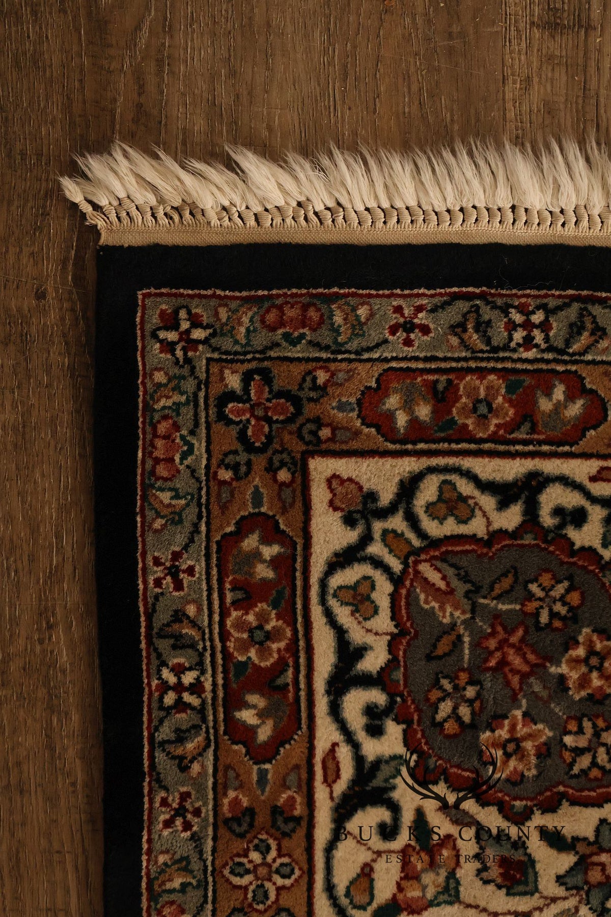 Hand Knotted Persian Style Area Rug With Medallion And Floral Motif