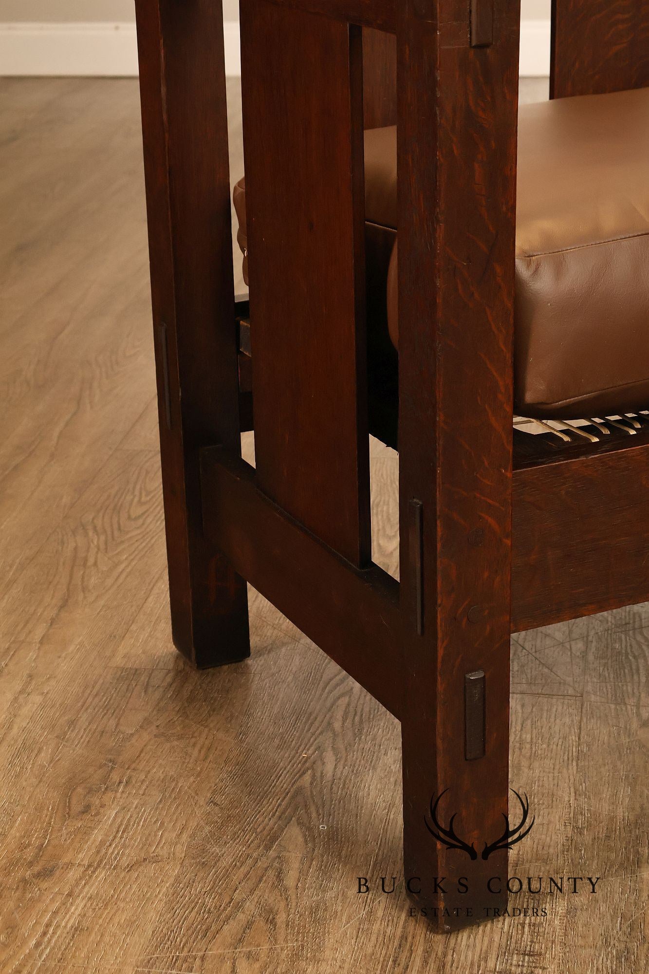 Gustav Stickley Antique  Mission Oak Hall Settle Model 205