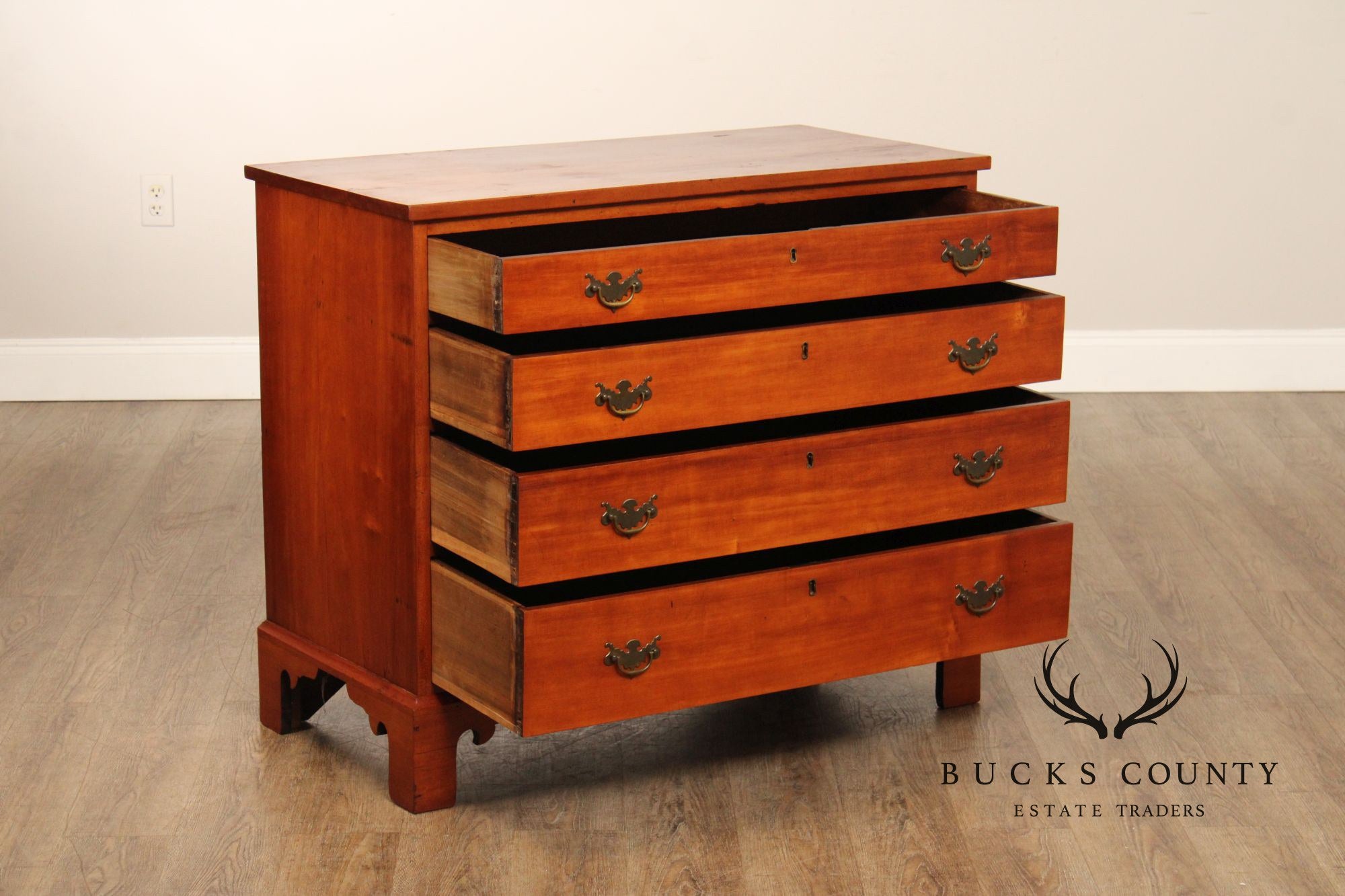 Antique American Chippendale Period Maple Chest of Drawers