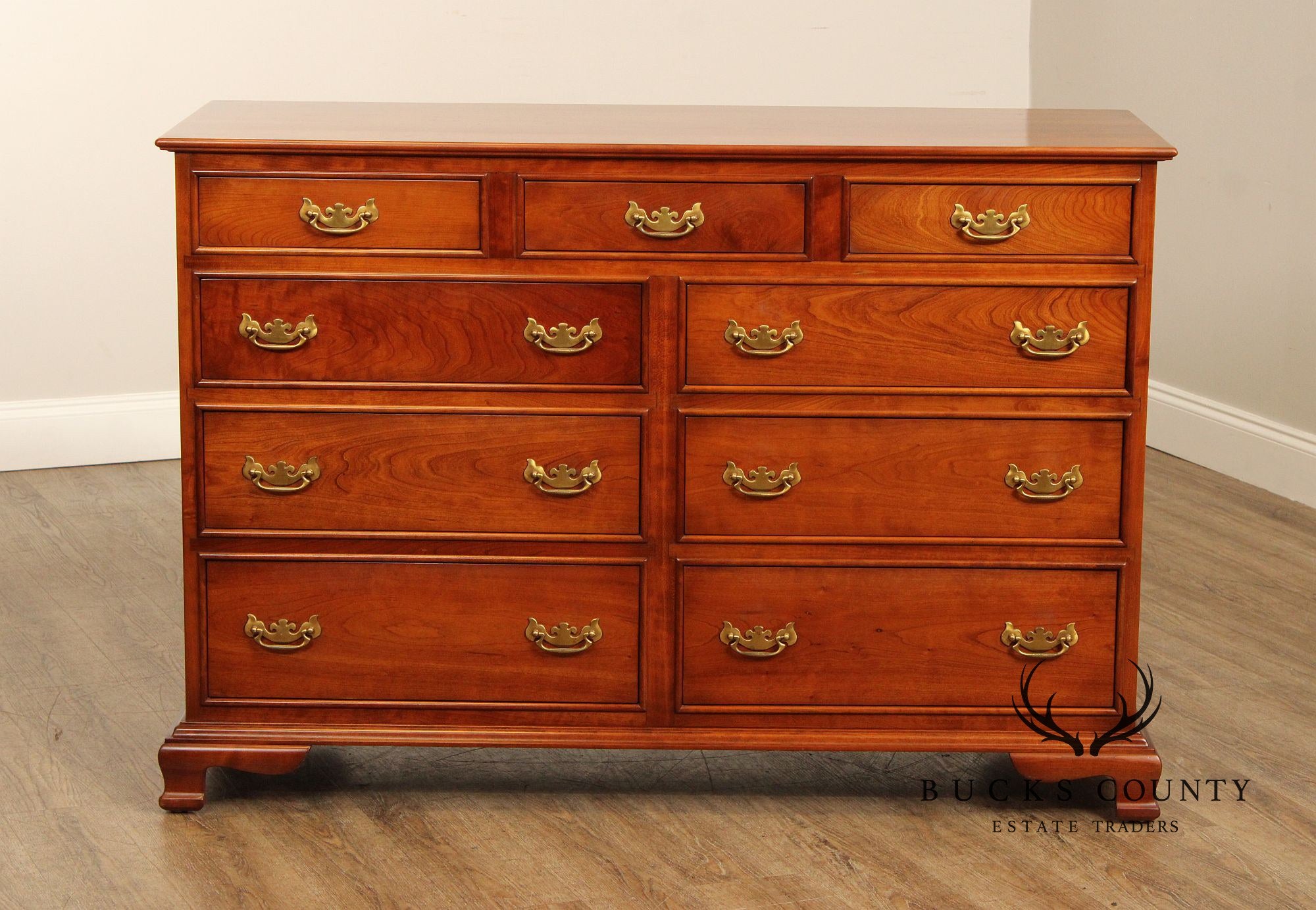 Stickley Chippendale Style Cherry Chest of Drawers