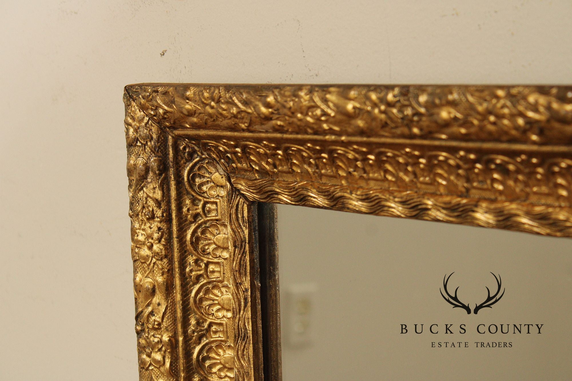 French Rococo Style Giltwood Carved Wall Mirror