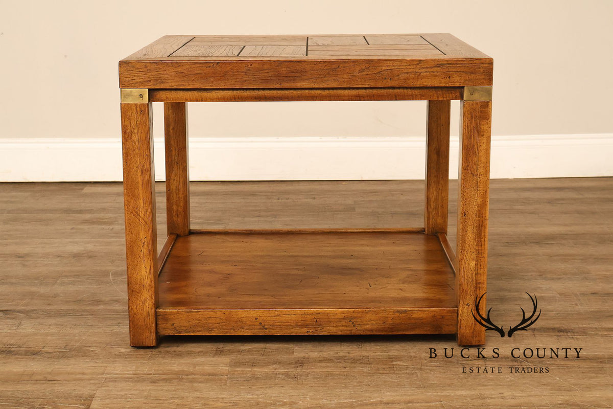 Drexel Heritage Campaign Style End Table