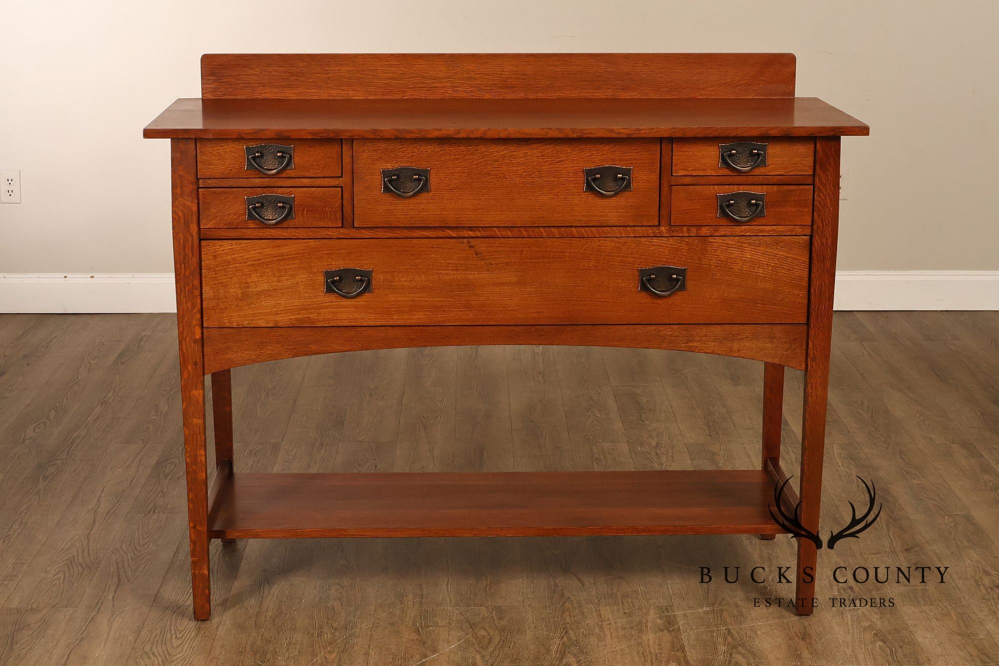 STICKLEY MISSION COLLECTION HARVEY ELLIS OAK SIDEBOARD