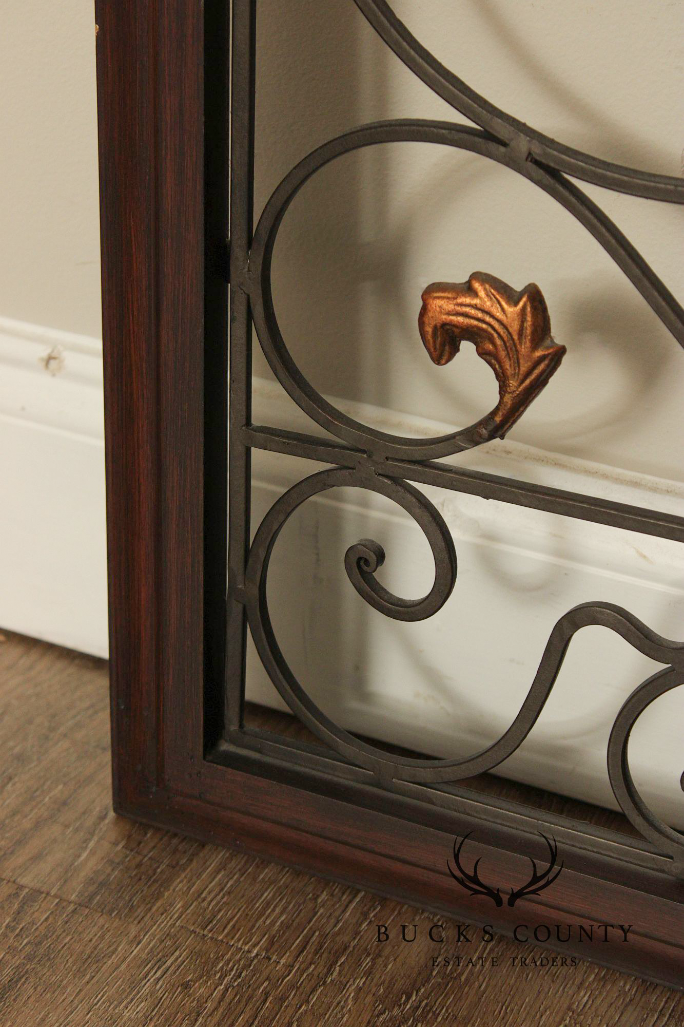 Spanish Baroque Style Partial Gilt Wrought Iron Wall Decor