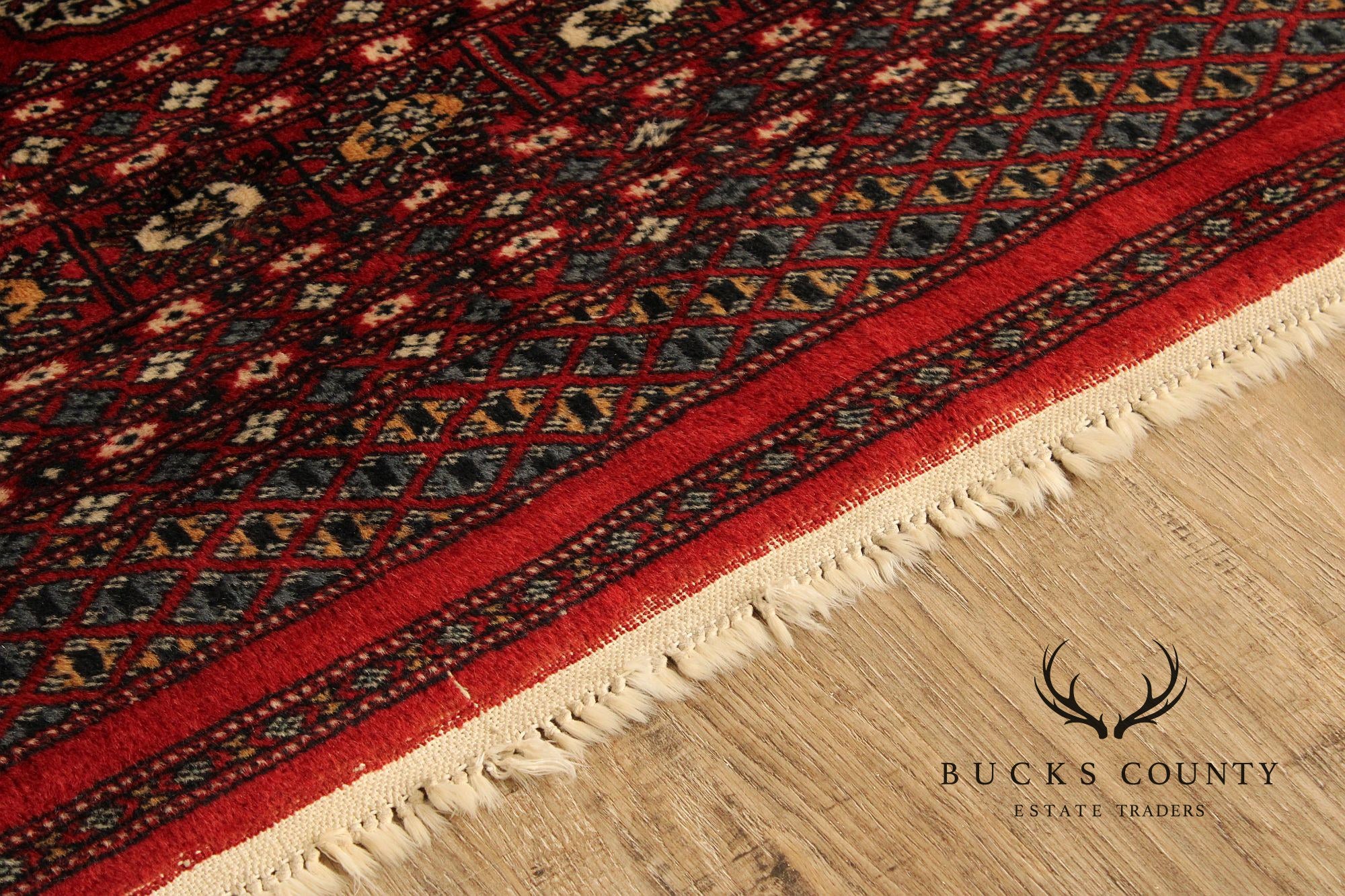 Persian Bokhara Style Red Wool Room Size Area Rug