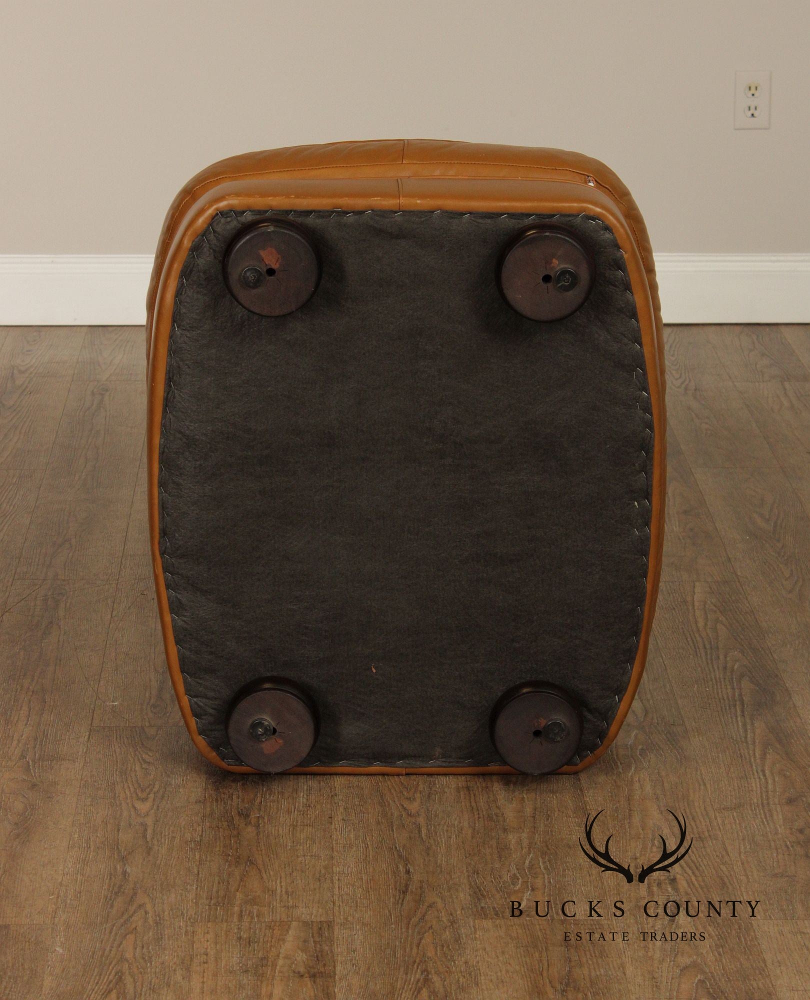 Classic Leather Brown Leather Ottoman