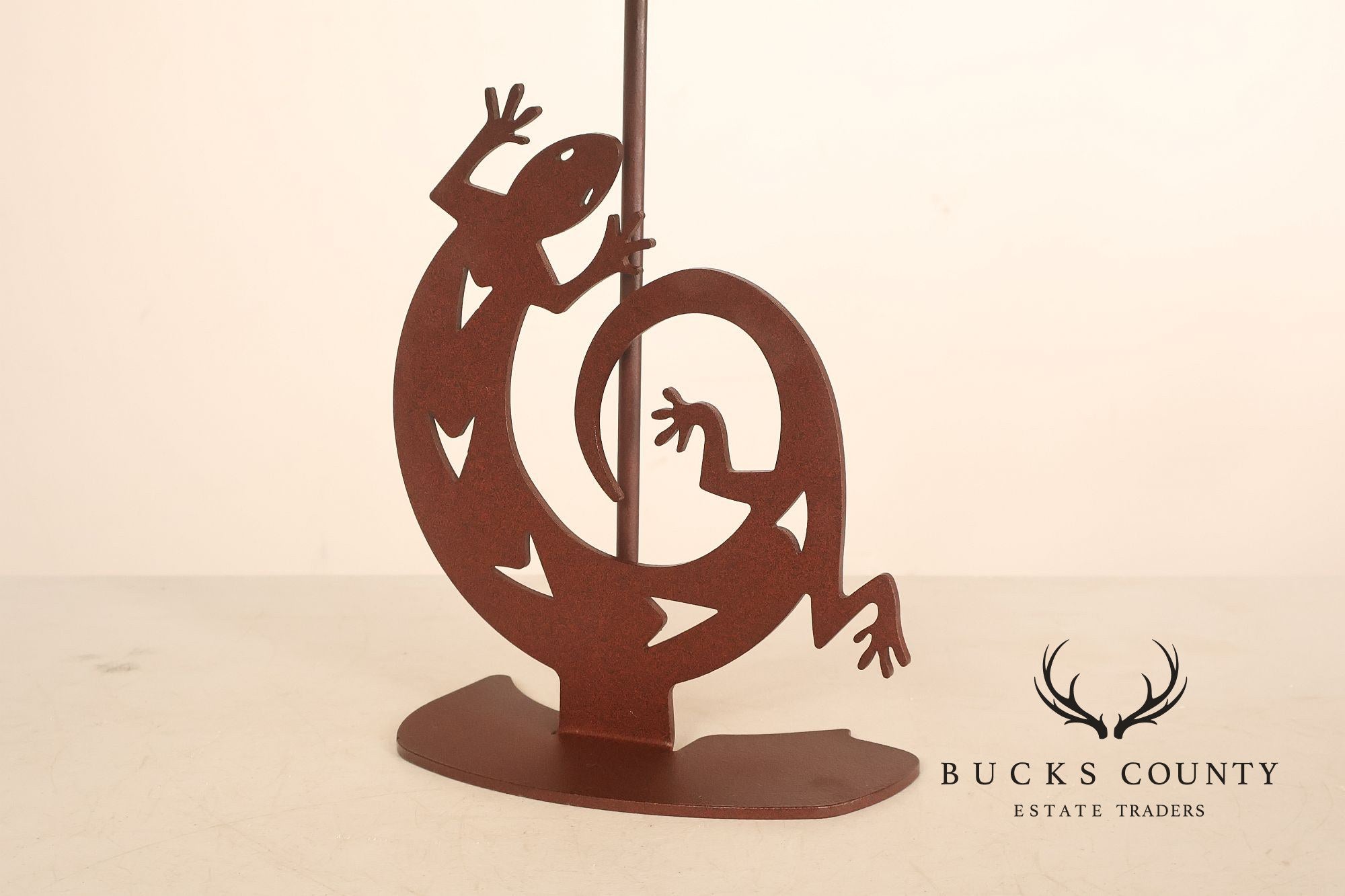 Southwestern Style Steel Gecko Table Lamp