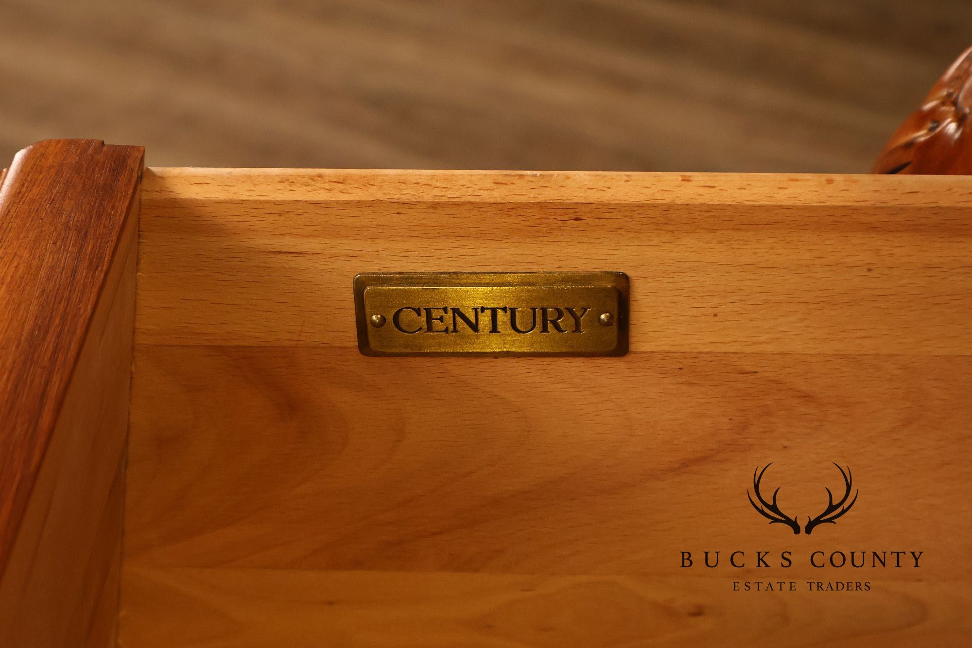 Century Furniture Pair of Marble Top Bombe Chests