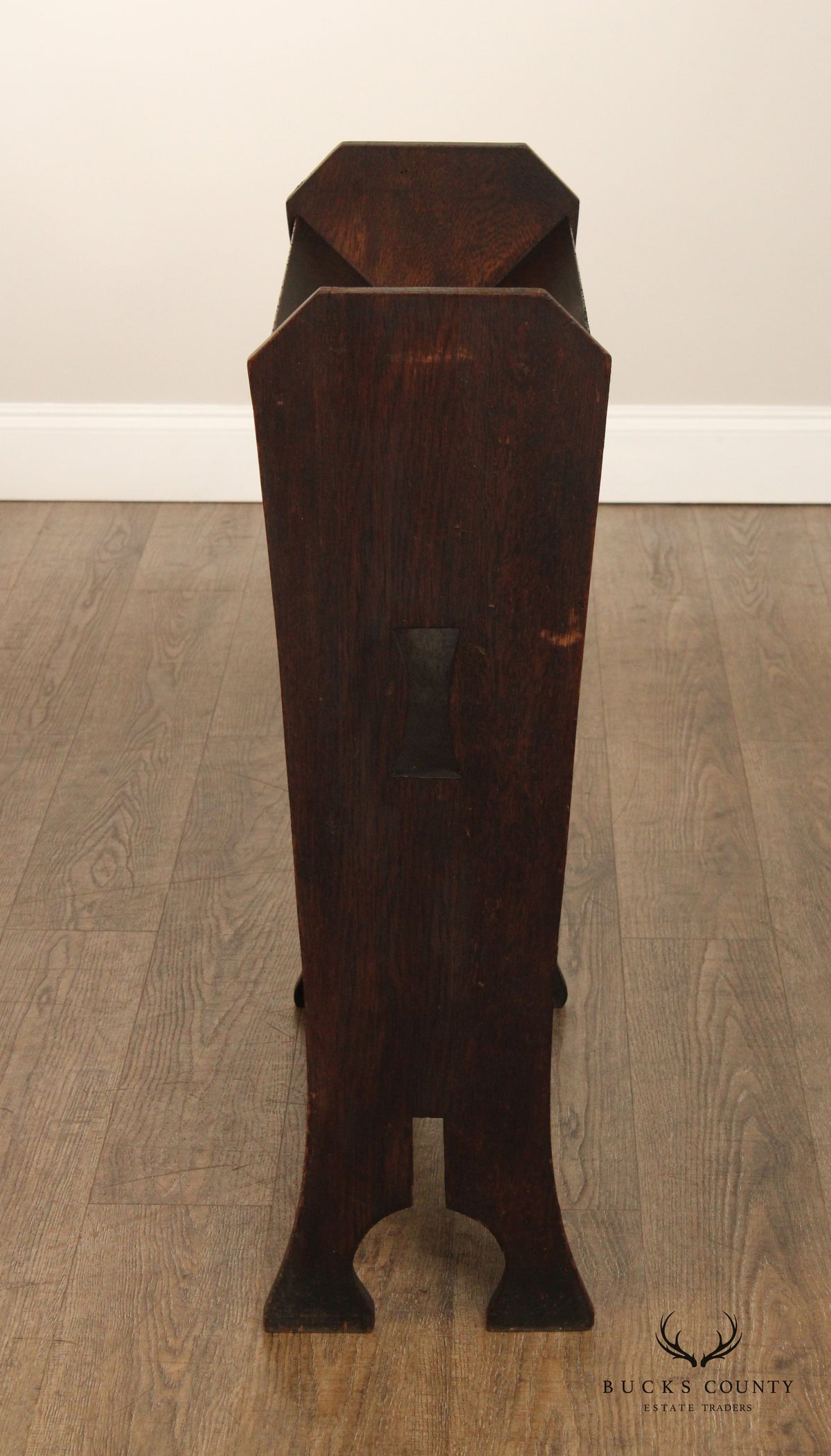 Antique Mission Oak Magazine Rack Bookcase Trough