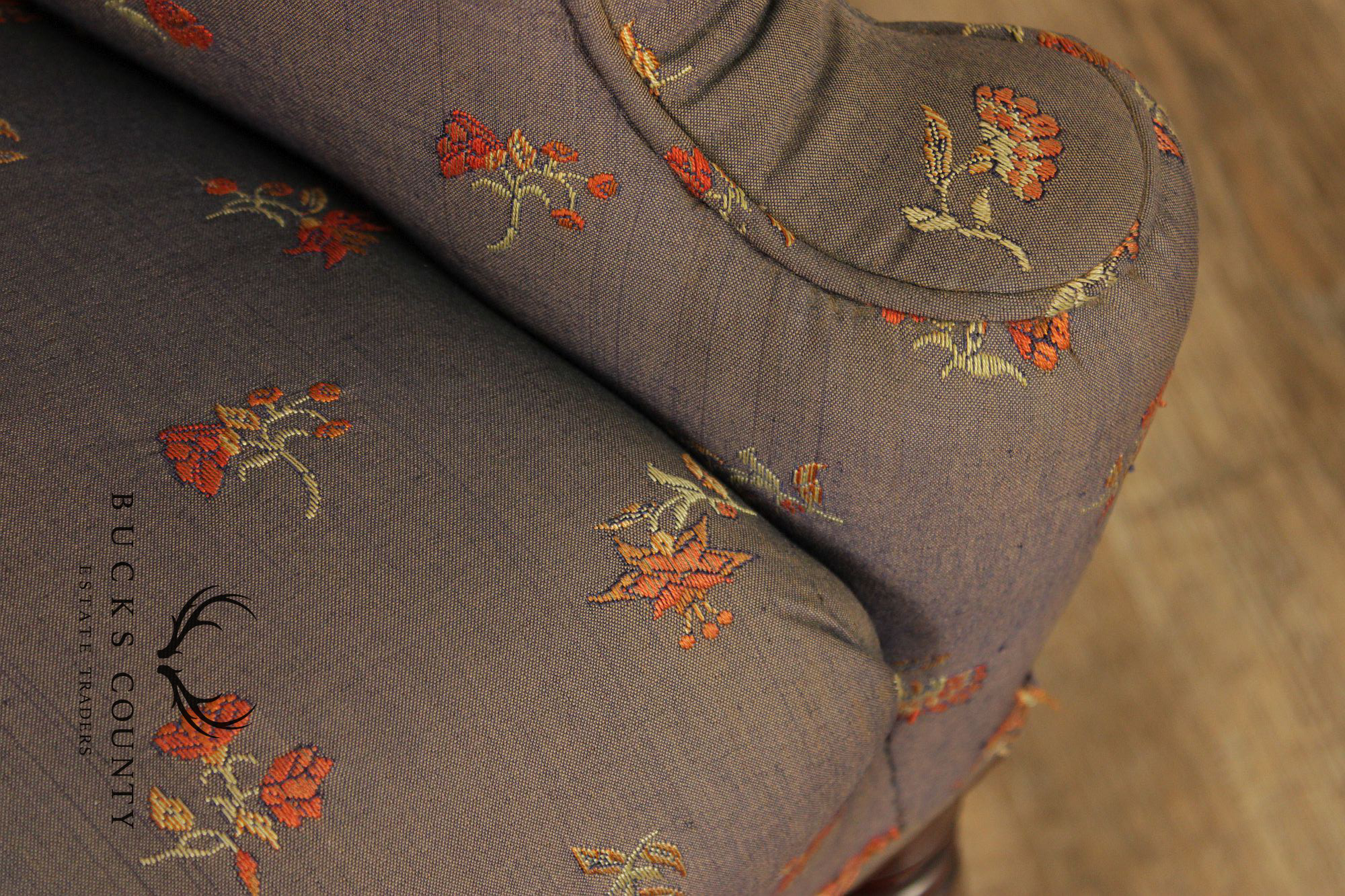 Antique English Regency Barrel Back Fireside Chair