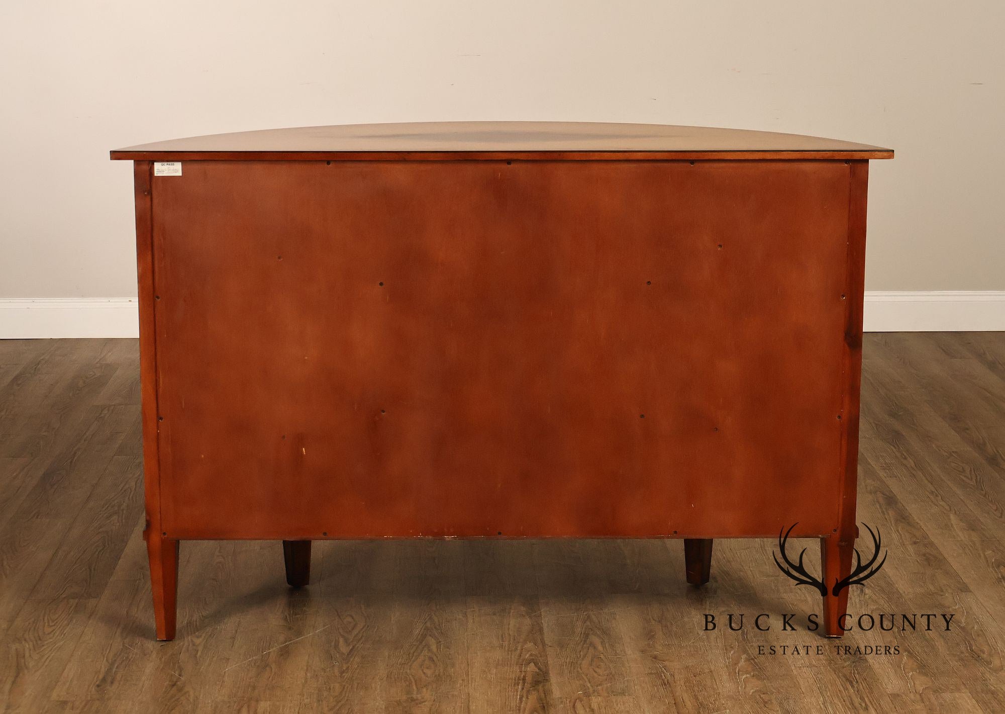 John-Richard Ebony Inlaid Satinwood Demilune Chest