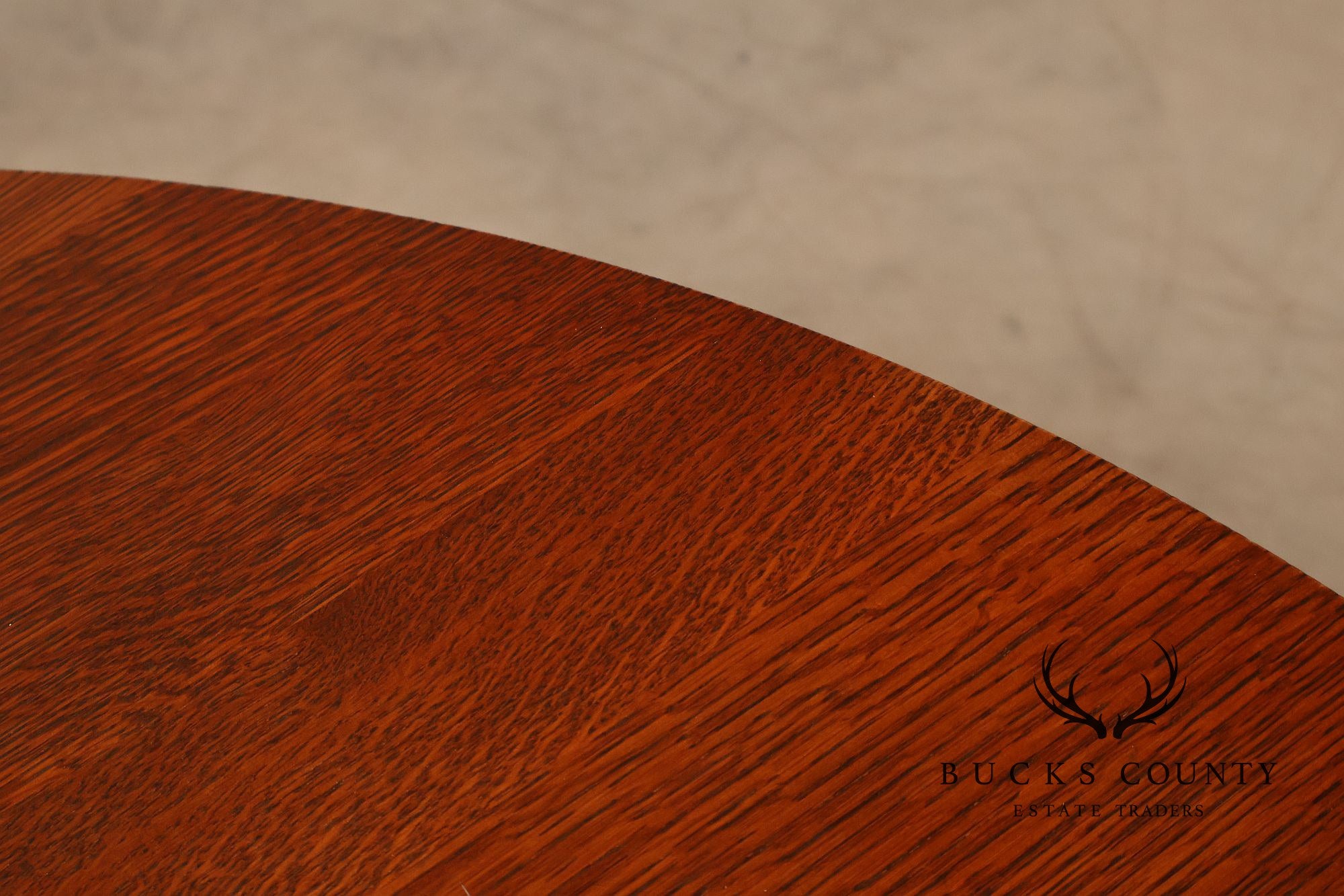 Stickley Mission Collection 46" Round Oak Pedestal Dining Table