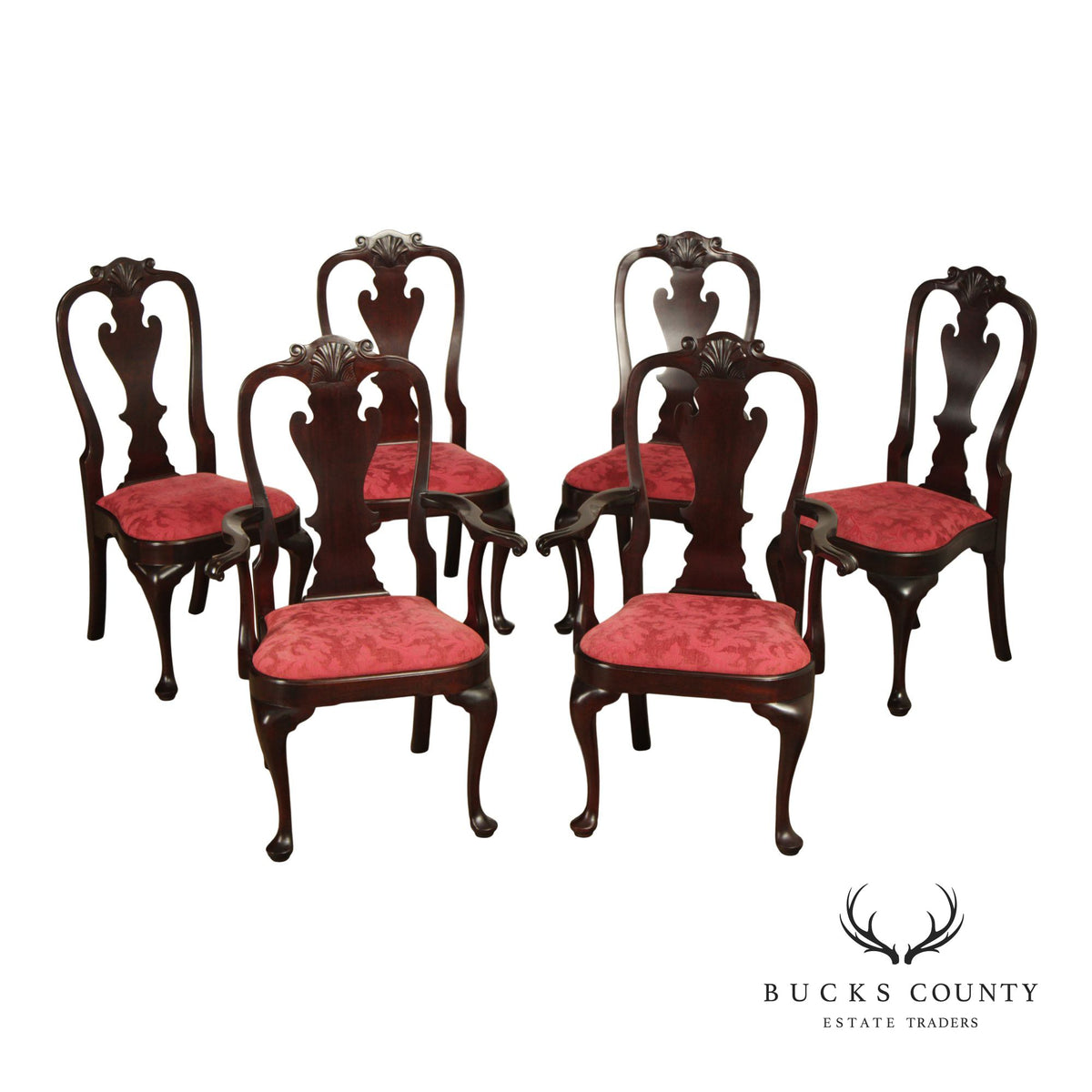 Stickley Colonial Williamsburg Set Of Six Mahogany Dining Chairs