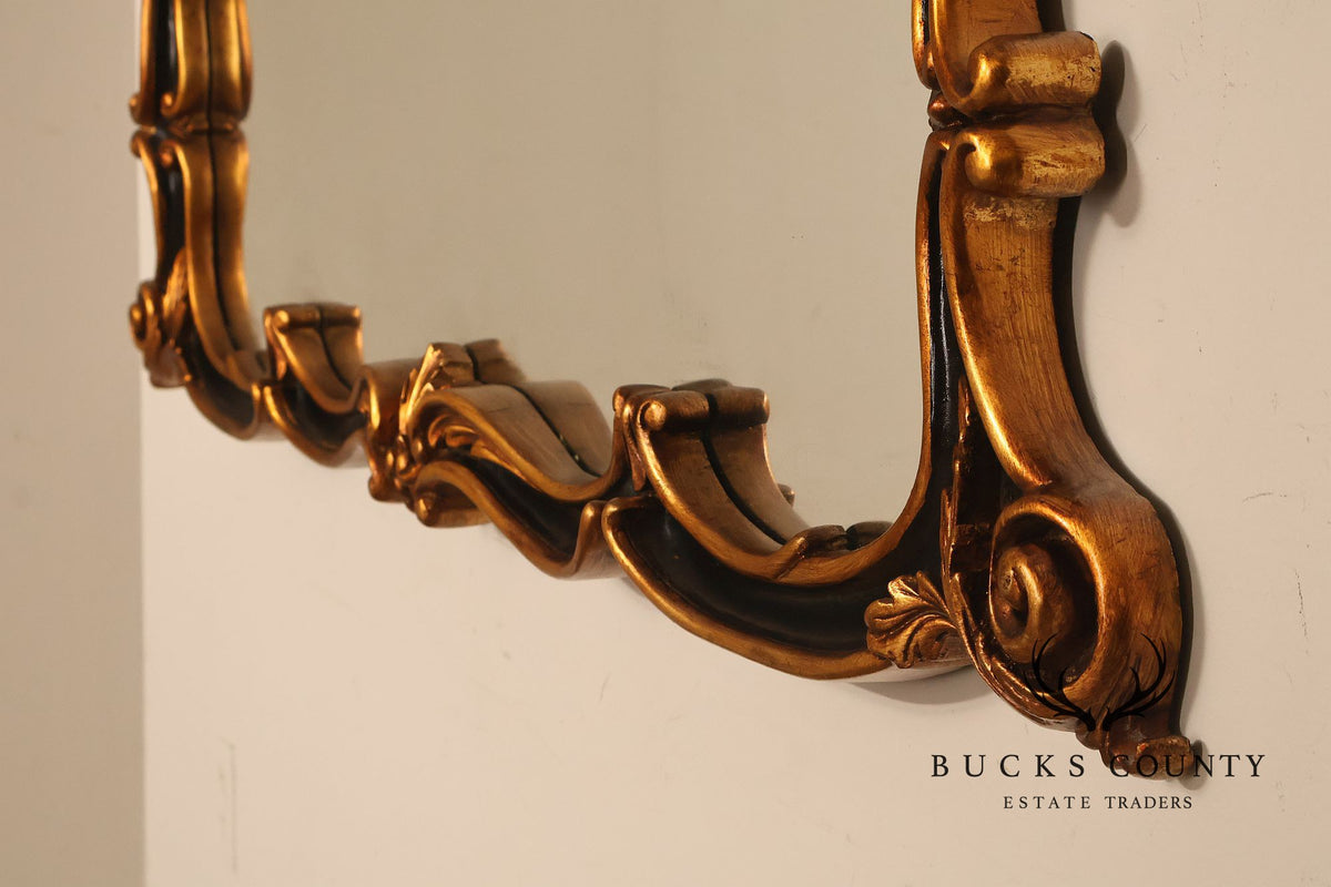 Rococo Style Large Carved Giltwood Wall Mirror