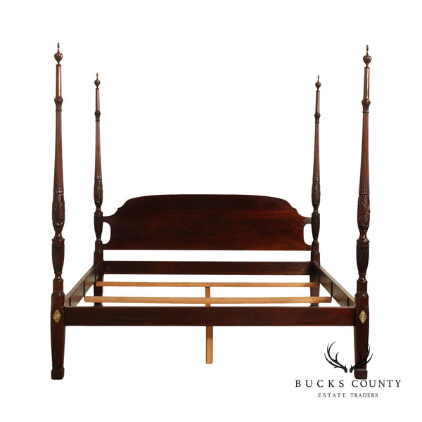 Stickley Solid Mahogany King Size Poster Bed