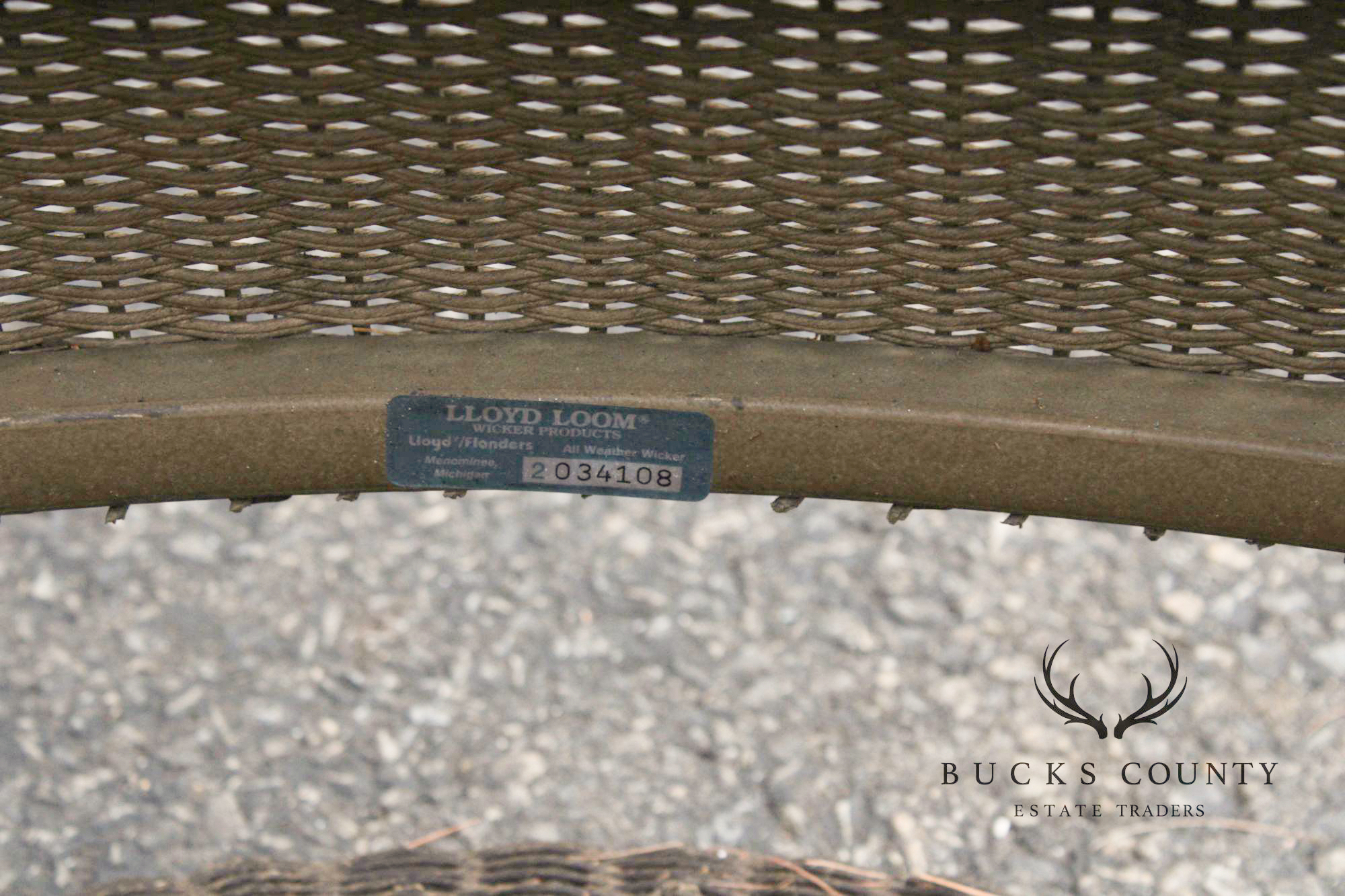Lloyd Loom Outdoor Swivel Rocking Wicker Lounge Chair