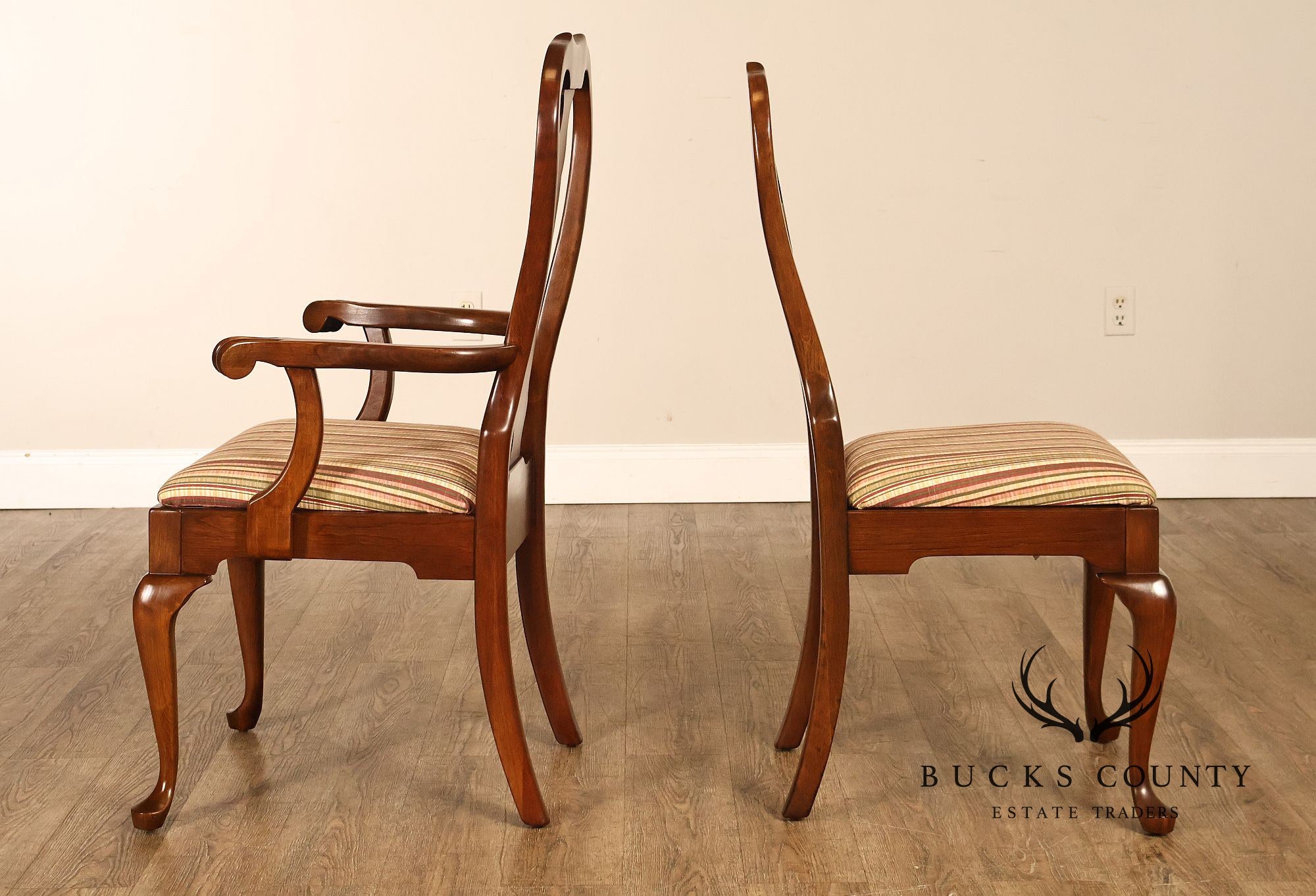 Pennsylvania House Queen Anne Style Set of Six Cherry Dining Chairs
