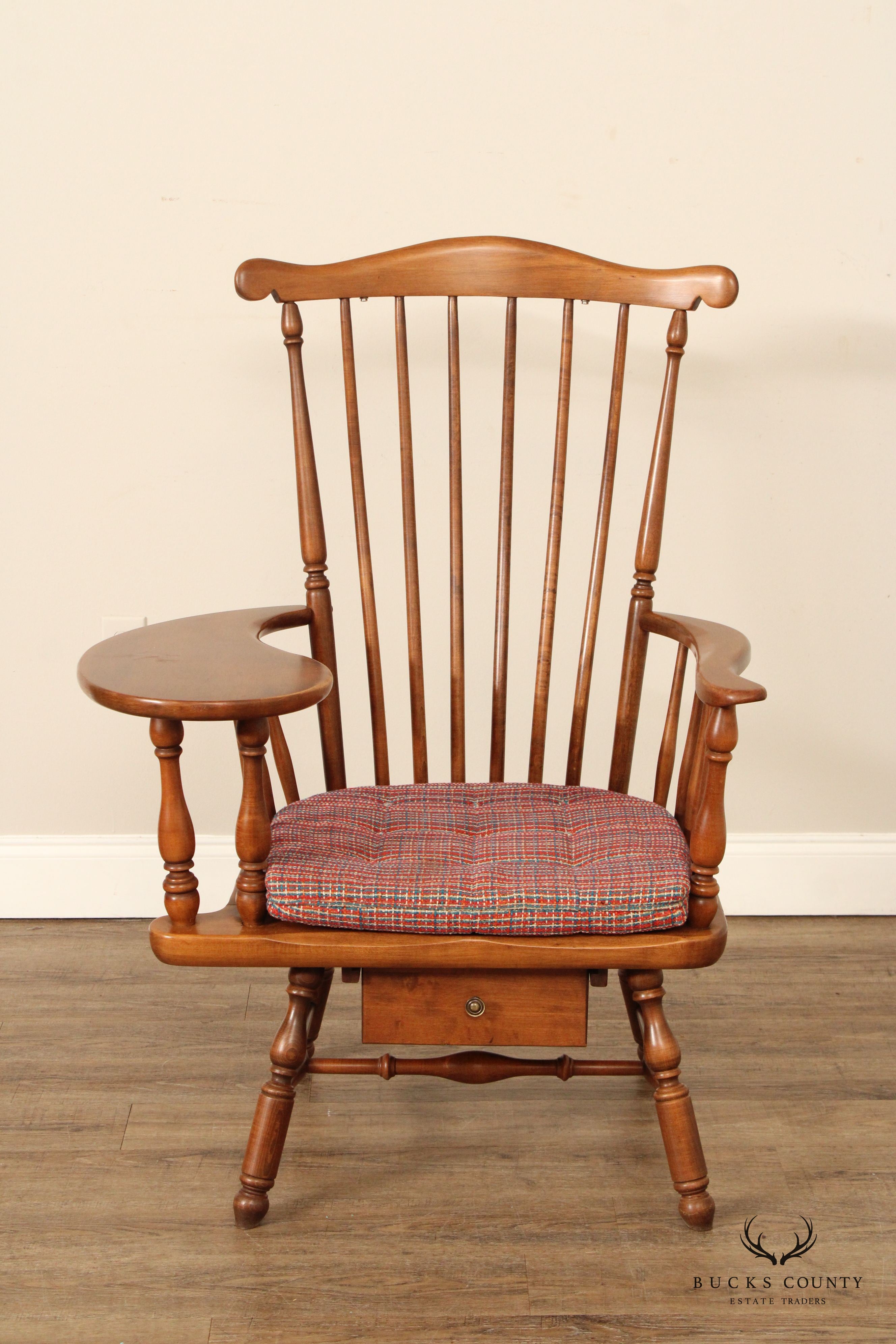 Heywood Wakefield Pair of Maple Windsor Writing Chairs