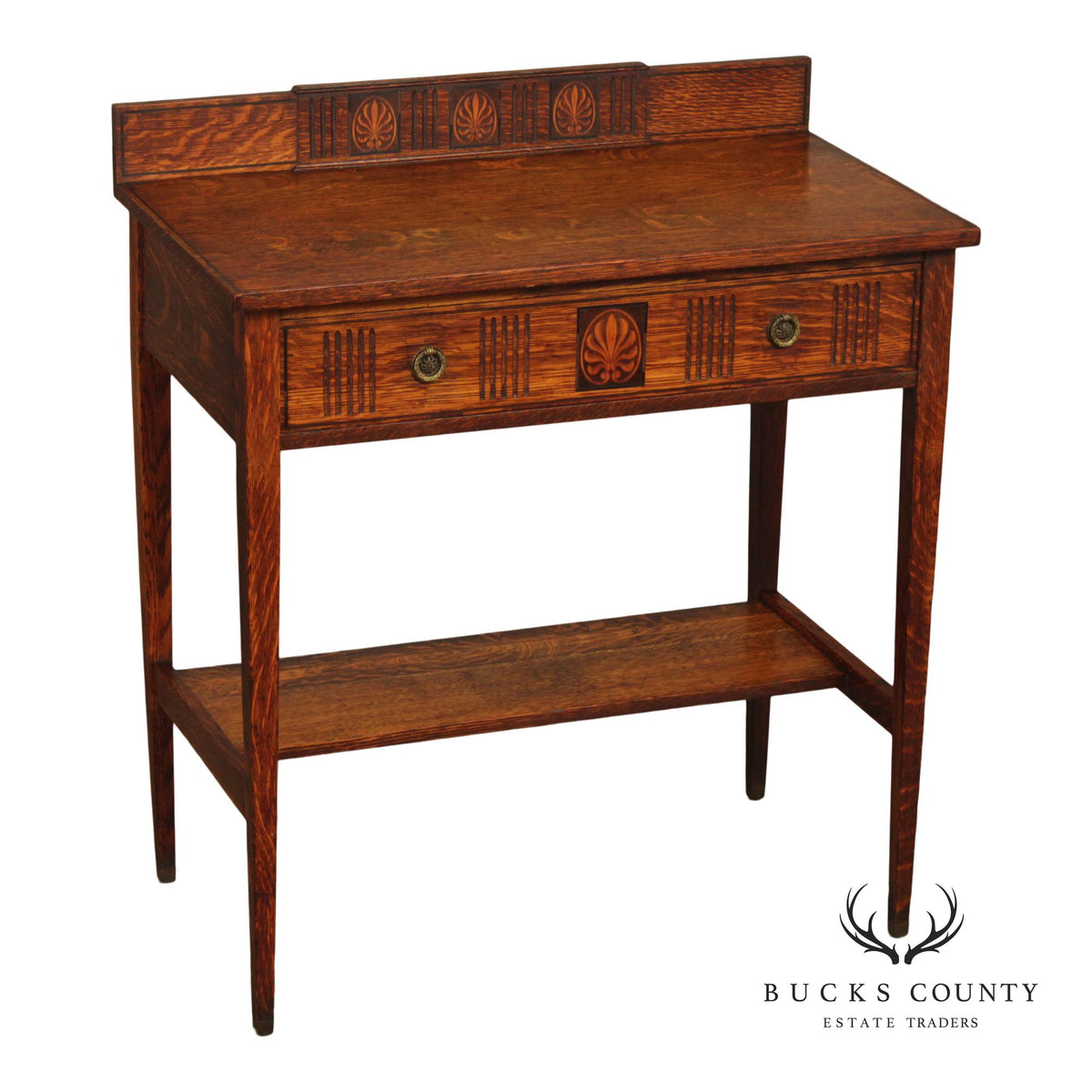 Lifetime Furniture Edwardian Oak Server With Drawer And Lower Shelf