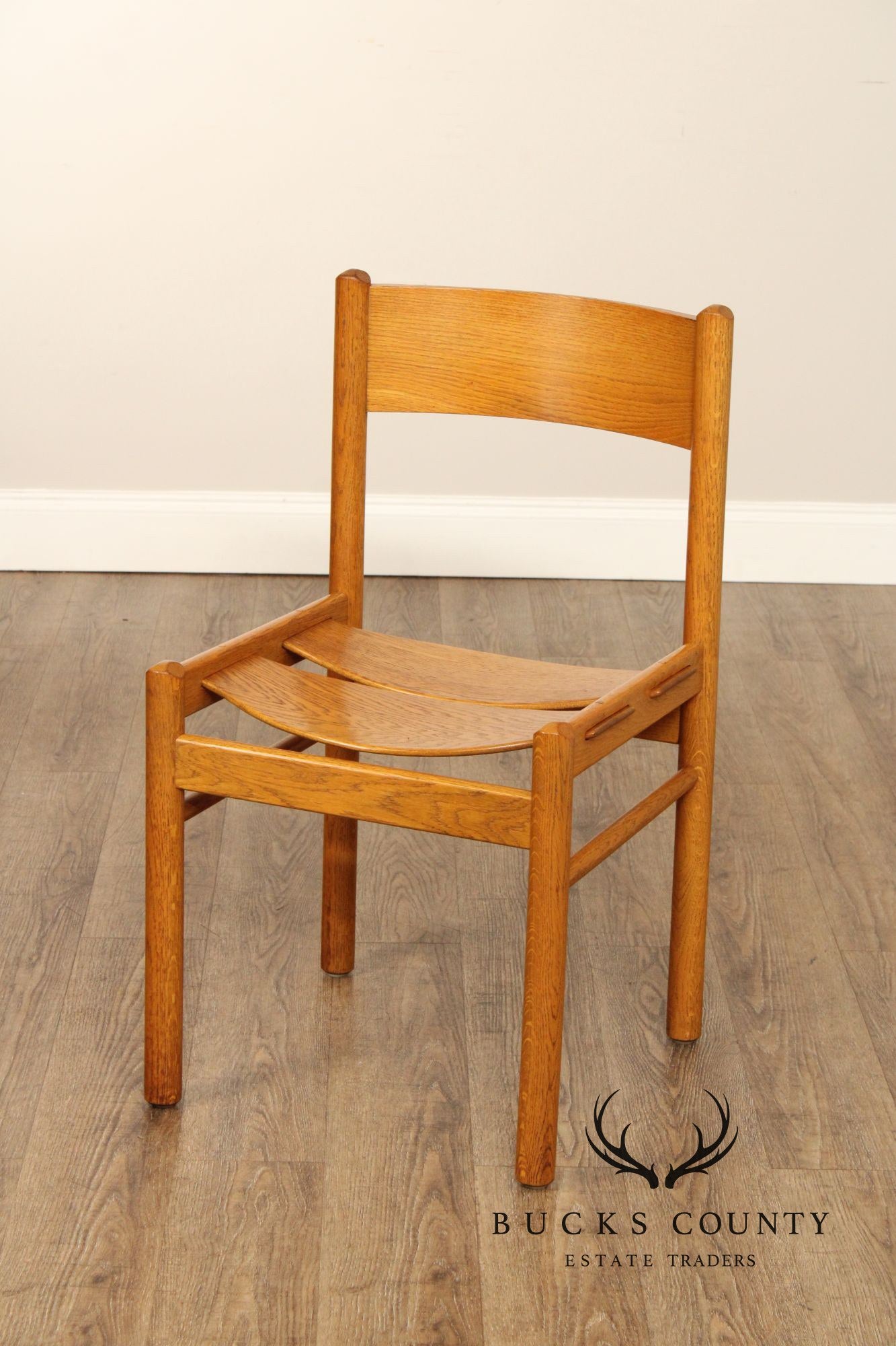 Grete Jalk Danish Modern Set of Four Oak Dining Chairs