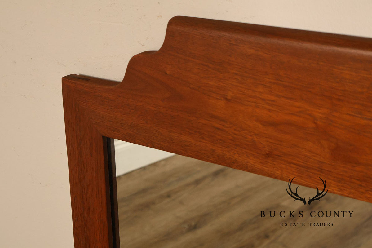E.A. Clore Custom Walnut Hanging Wall Mirror