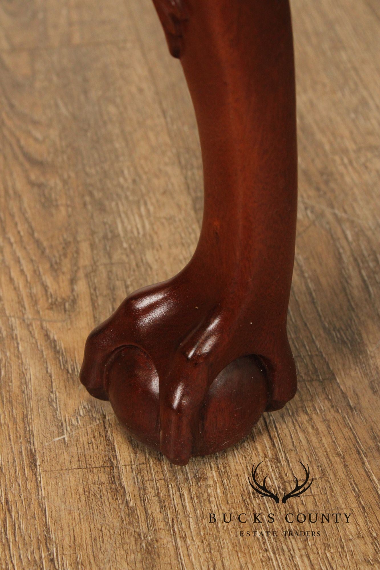 Stickley Chippendale Style Carved Mahogany Foot Stool
