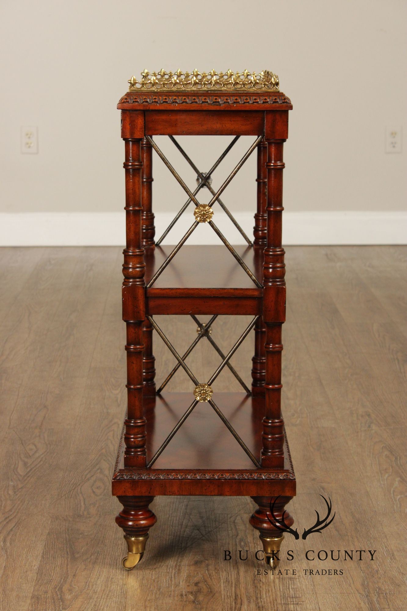 Maitland Smith  George IV Style Pair of Mahogany Bookcases