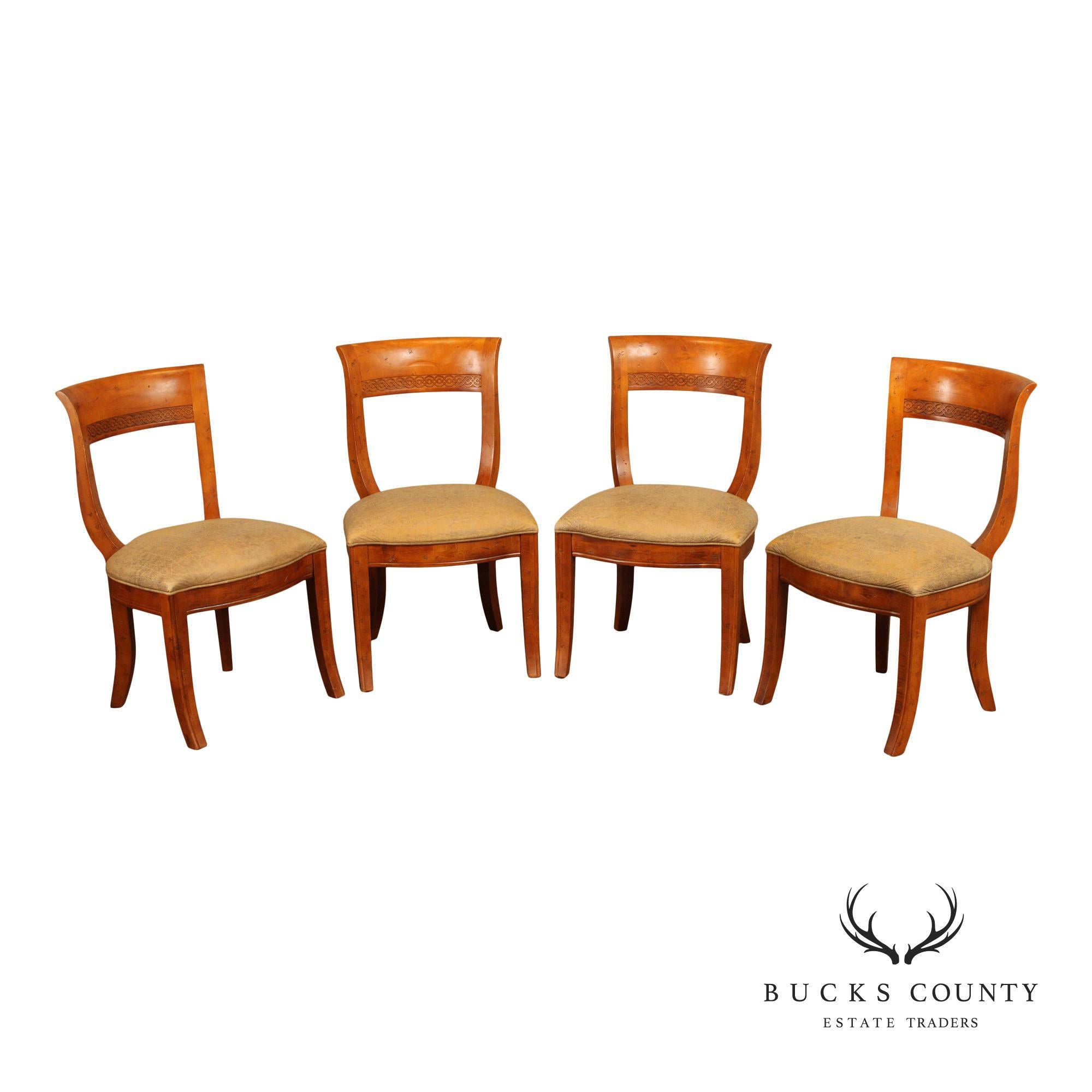 Century Furniture Biedermeier Style Set of Four Dining Chairs