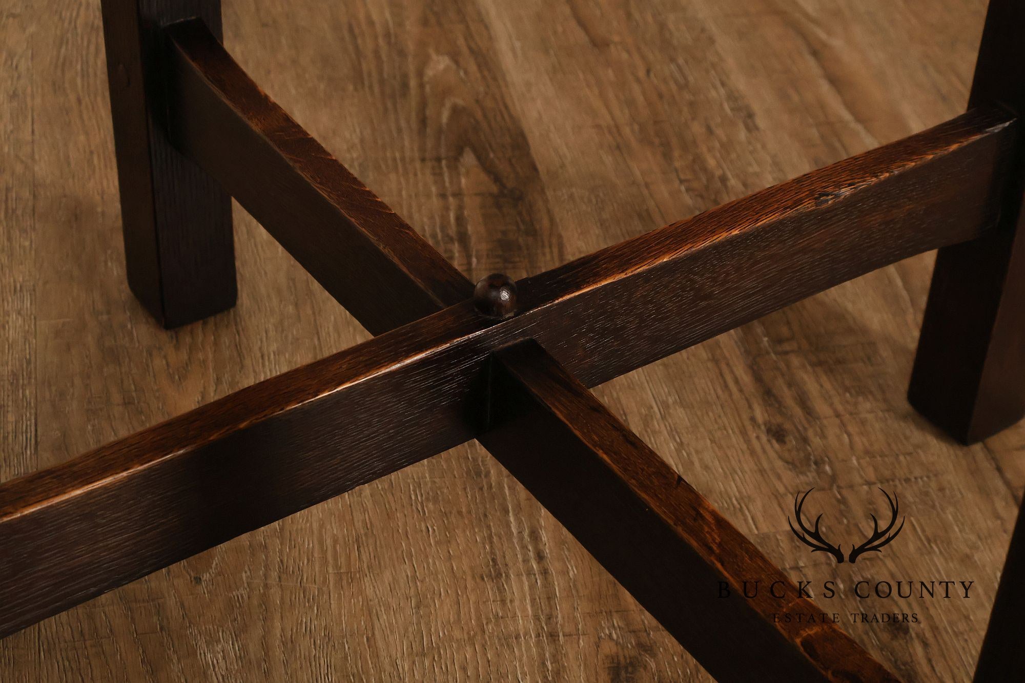 Early Gustav Stickley Mission Oak 26 Inch Round Table #439