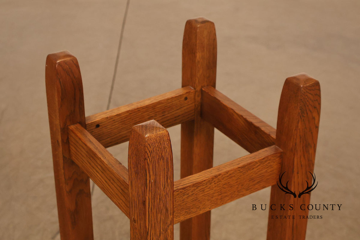 Stickley Mission Collection Oak Umbrella Stand